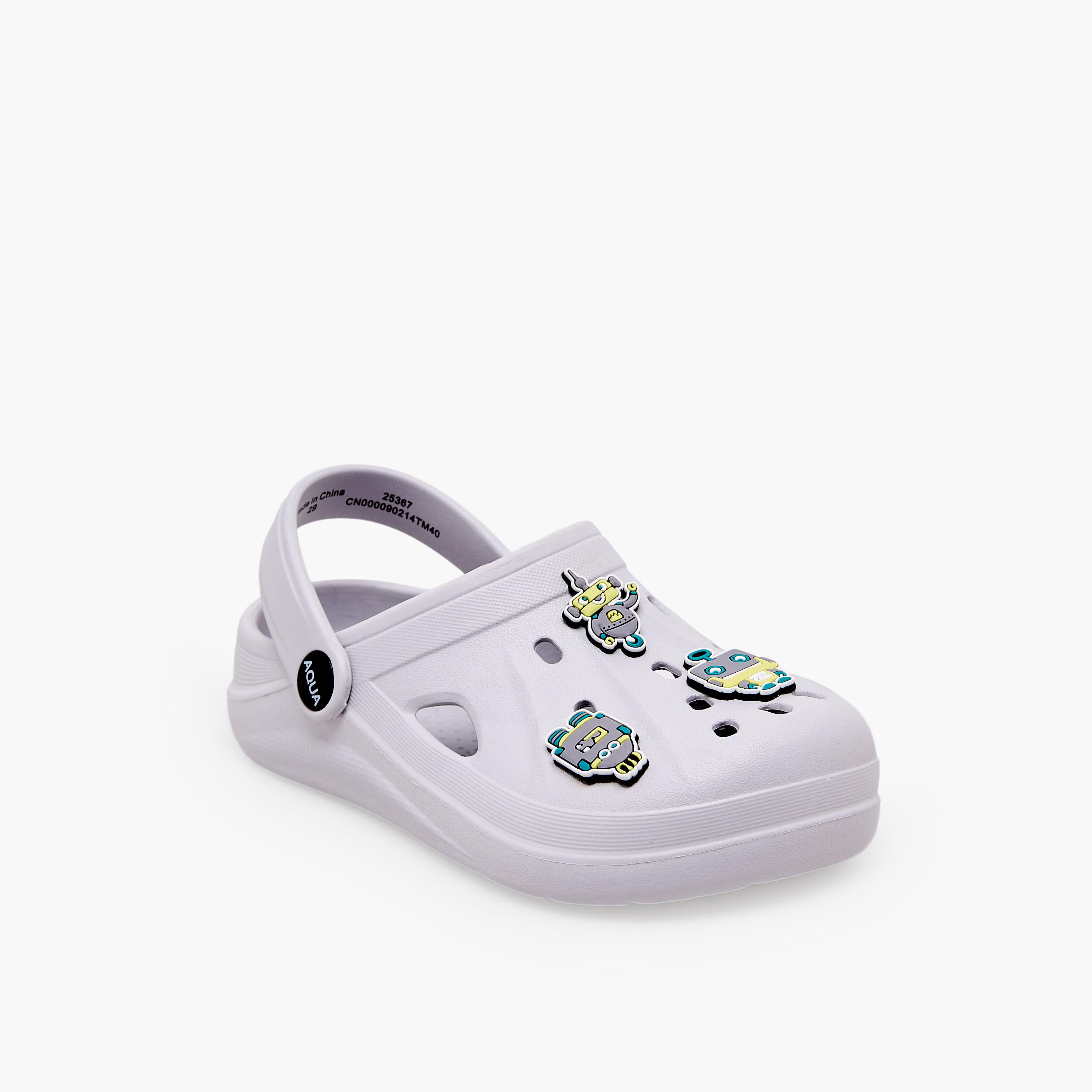Aqua Boys Robot Jibbitz Clogs-boys-shoes-sandals-image-2