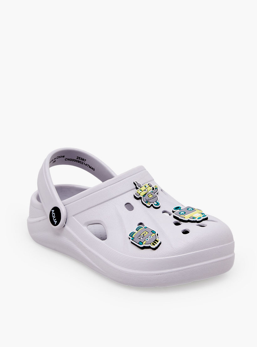 Aqua Boys Robot Jibbitz Clogs-boys-shoes-sandals-image-2