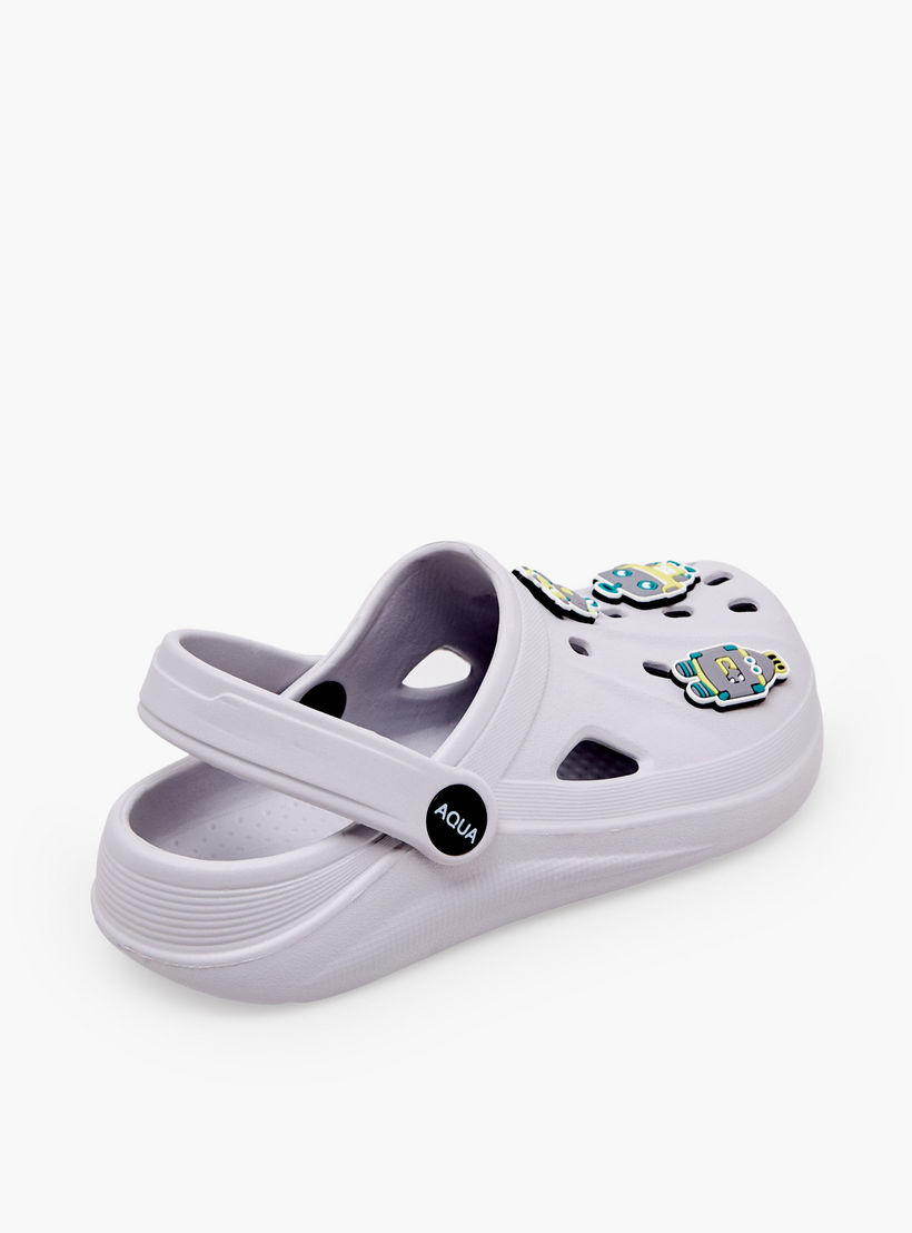 Aqua Boys Robot Jibbitz Clogs-boys-shoes-sandals-image-6