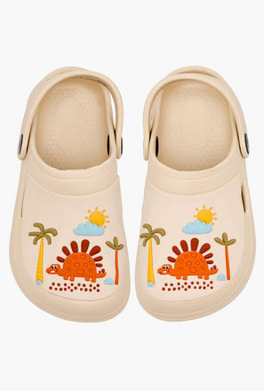 Aqua Kids Dinosaur Applique Clogs-boys-shoes-image-1
