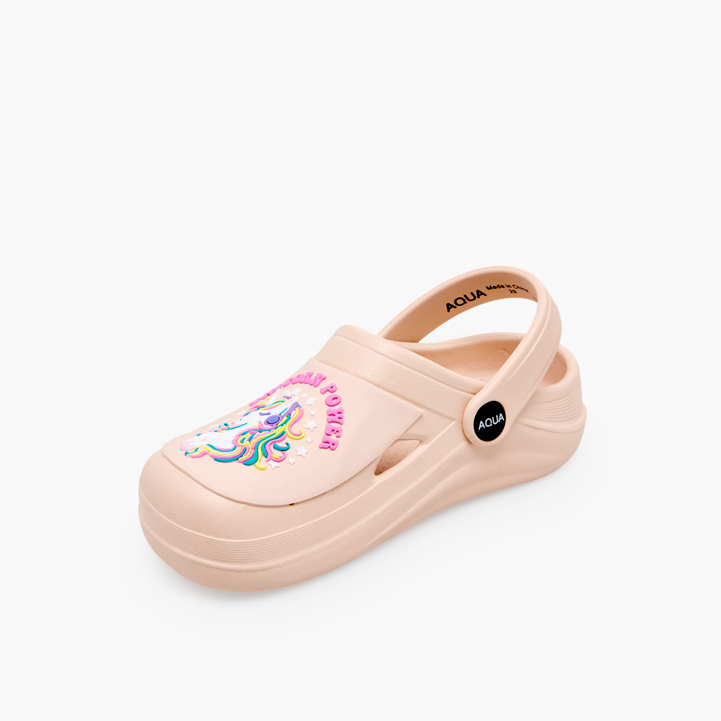 صندل كلوج مع حزام خلفي وزينة يونيكورن للبنات من أكوا-girls-shoes-sandals-image-4