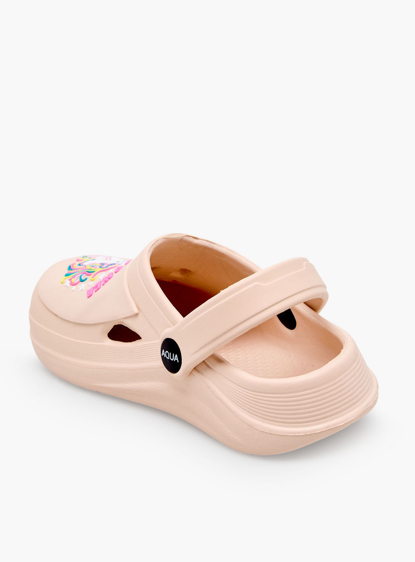 صندل كلوج مع حزام خلفي وزينة يونيكورن للبنات من أكوا-girls-shoes-sandals-image-5