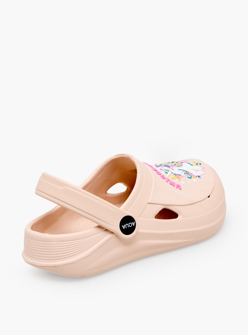 صندل كلوج مع حزام خلفي وزينة يونيكورن للبنات من أكوا-girls-shoes-sandals-image-6