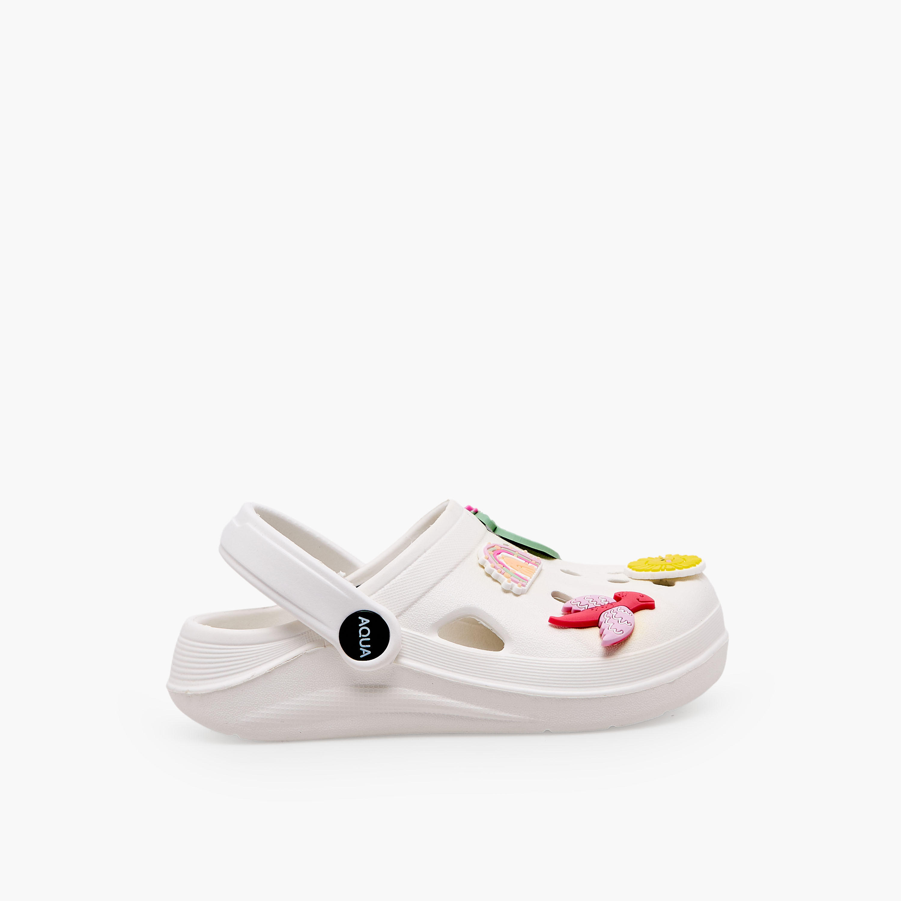Aqua Girls Applique Detail Clogs-girls-shoes-sandals-image-3