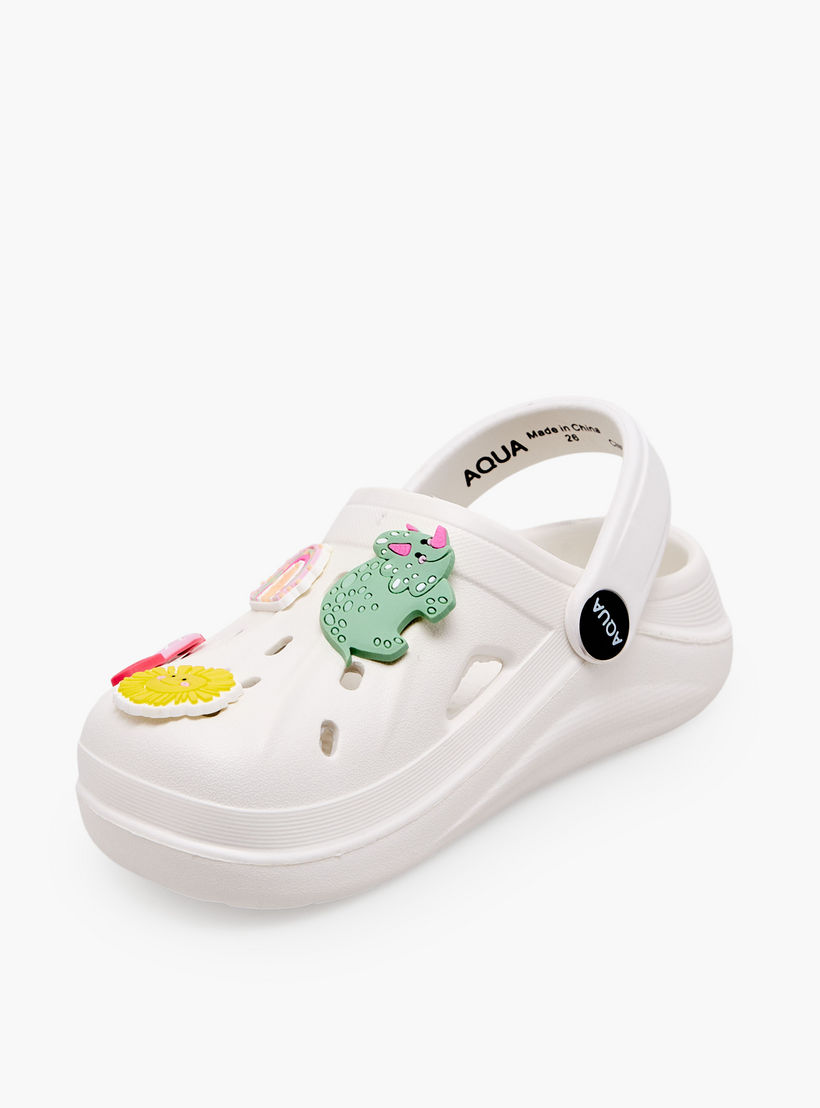Aqua Girls Applique Detail Clogs-girls-shoes-sandals-image-4