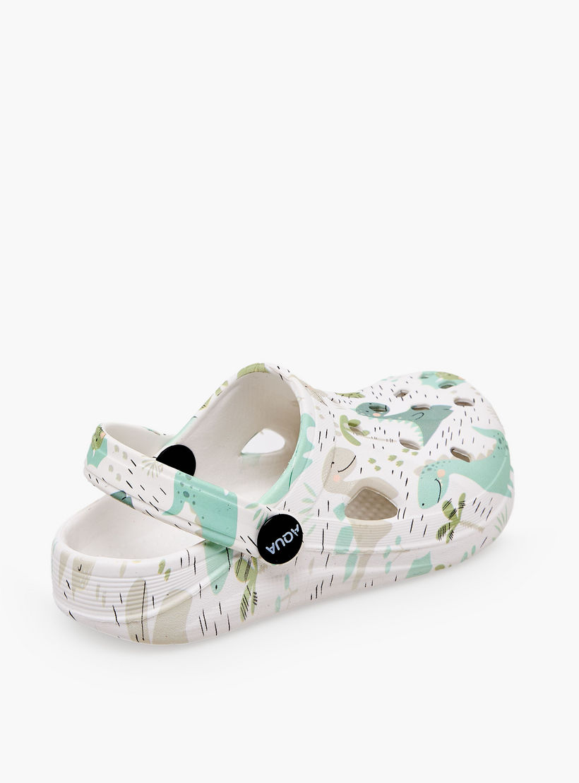Aqua Boys Dinosaur Print Clogs-boys-shoes-sandals-image-6