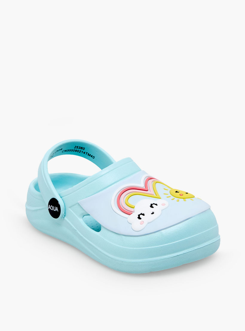 حذاء كلوج بتطريز قوس قزح للبنات من أكوا-girls-shoes-sandals-image-2
