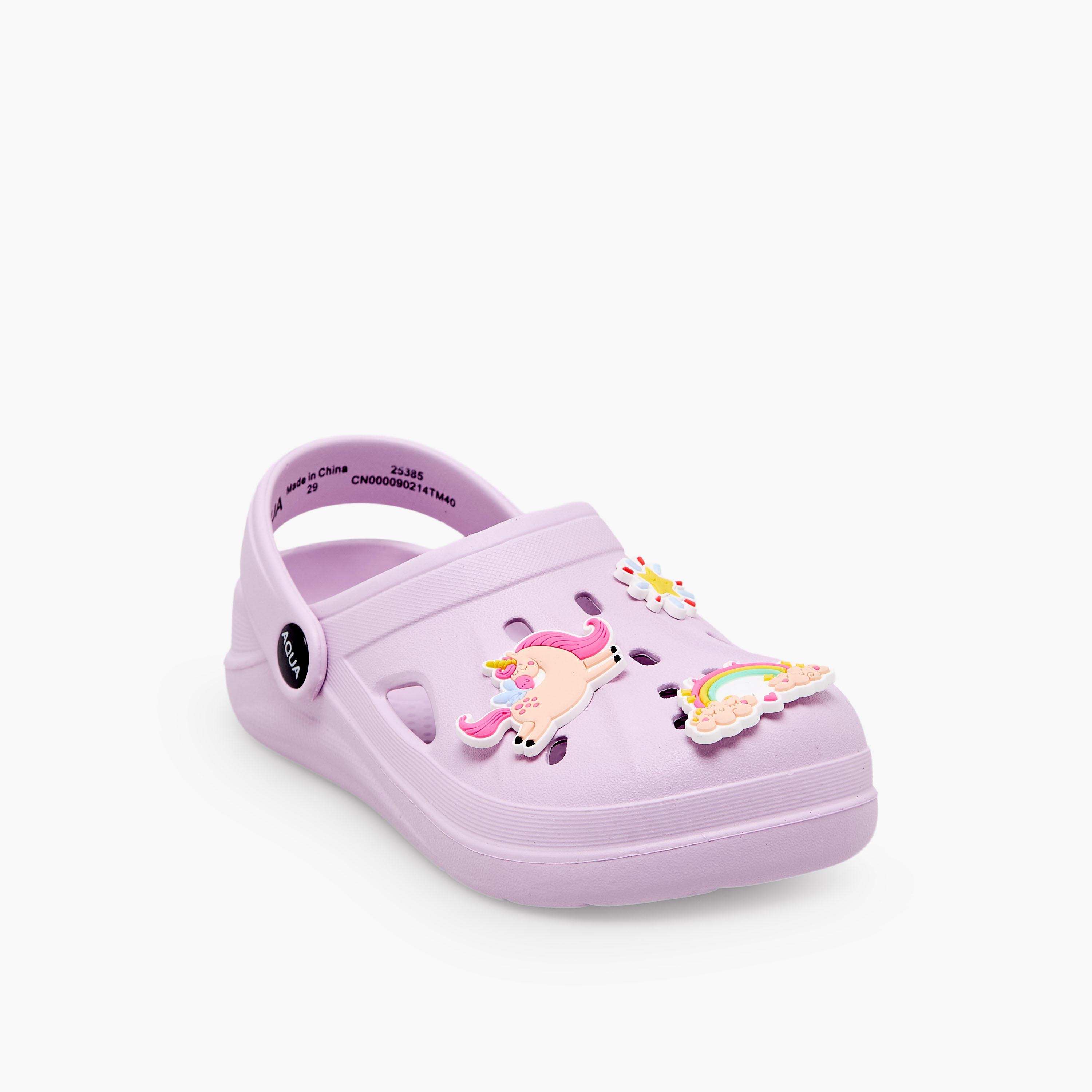 Aqua Girls Unicorn Jibbitz Clogs-girls-shoes-sandals-image-2