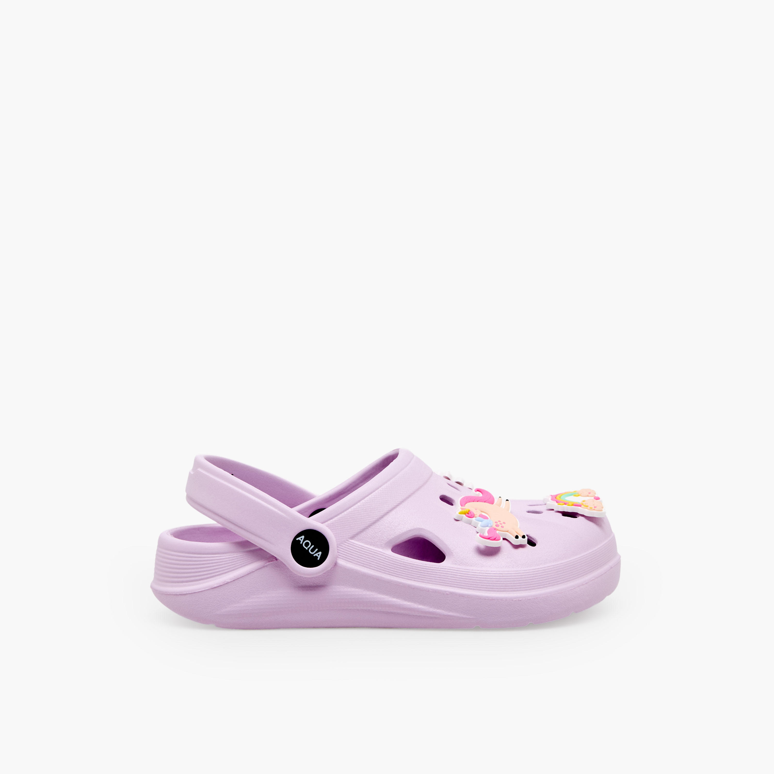Aqua Girls Unicorn Jibbitz Clogs-girls-shoes-sandals-image-3
