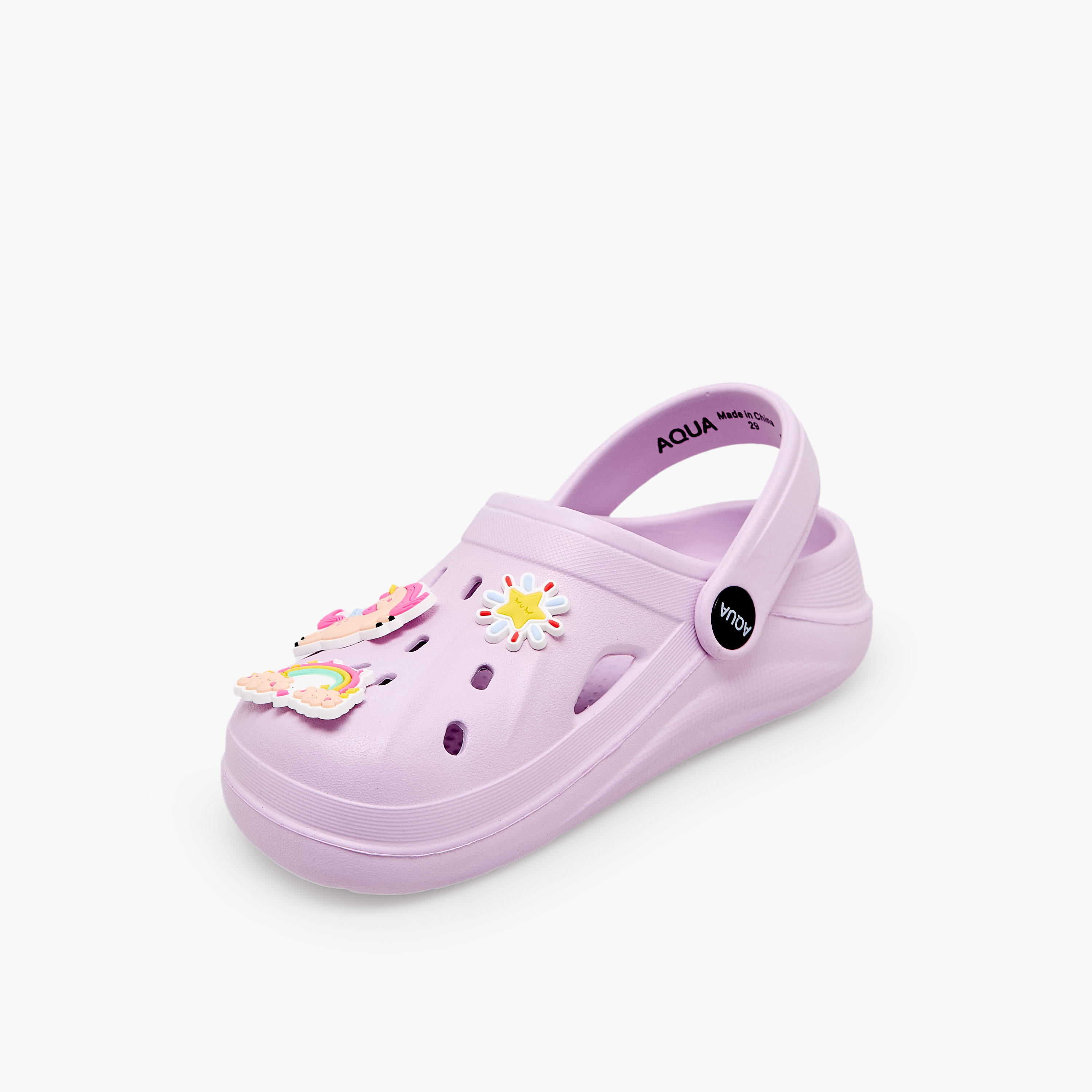 Aqua Girls Unicorn Jibbitz Clogs-girls-shoes-sandals-image-4