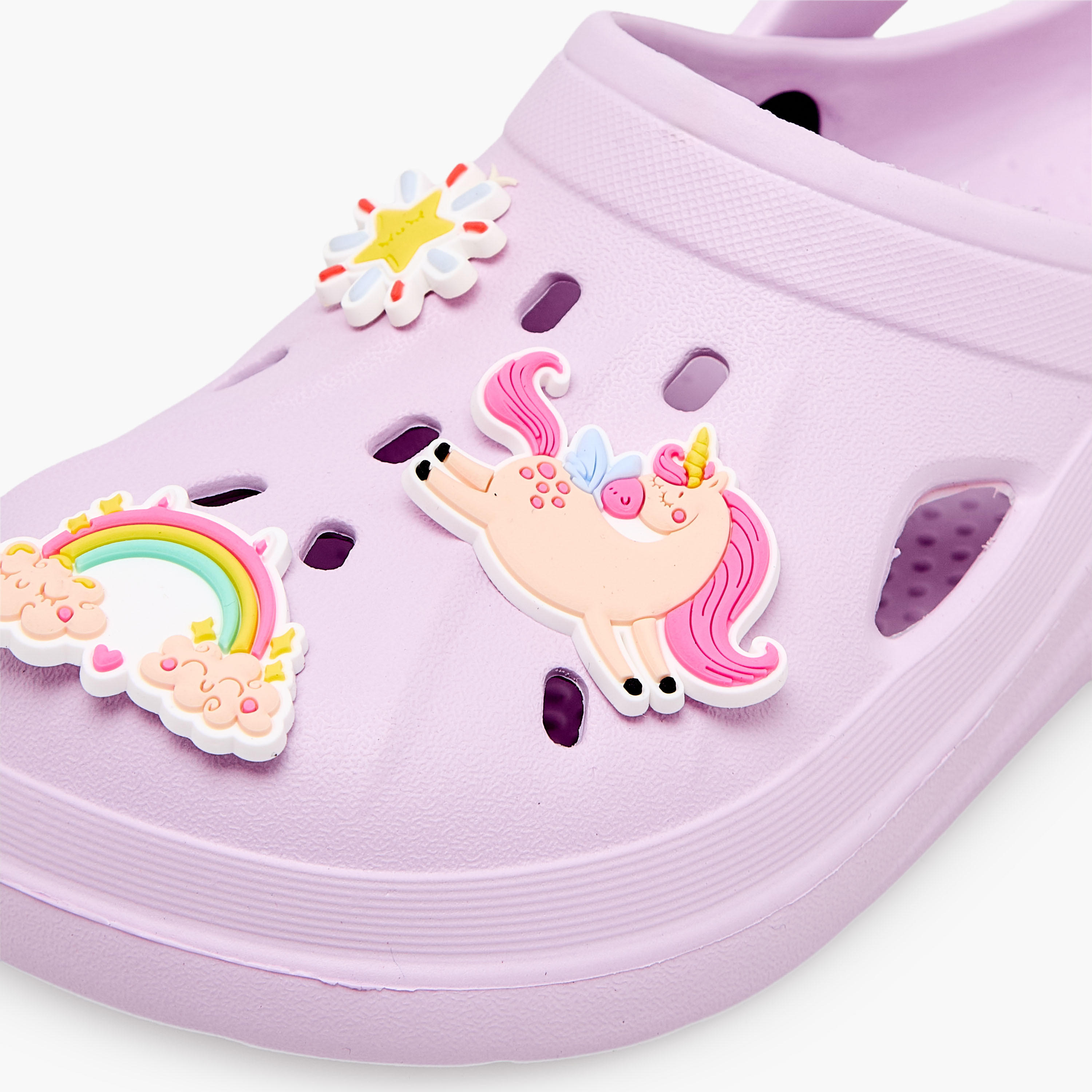 Aqua Girls Unicorn Jibbitz Clogs-girls-shoes-sandals-image-7