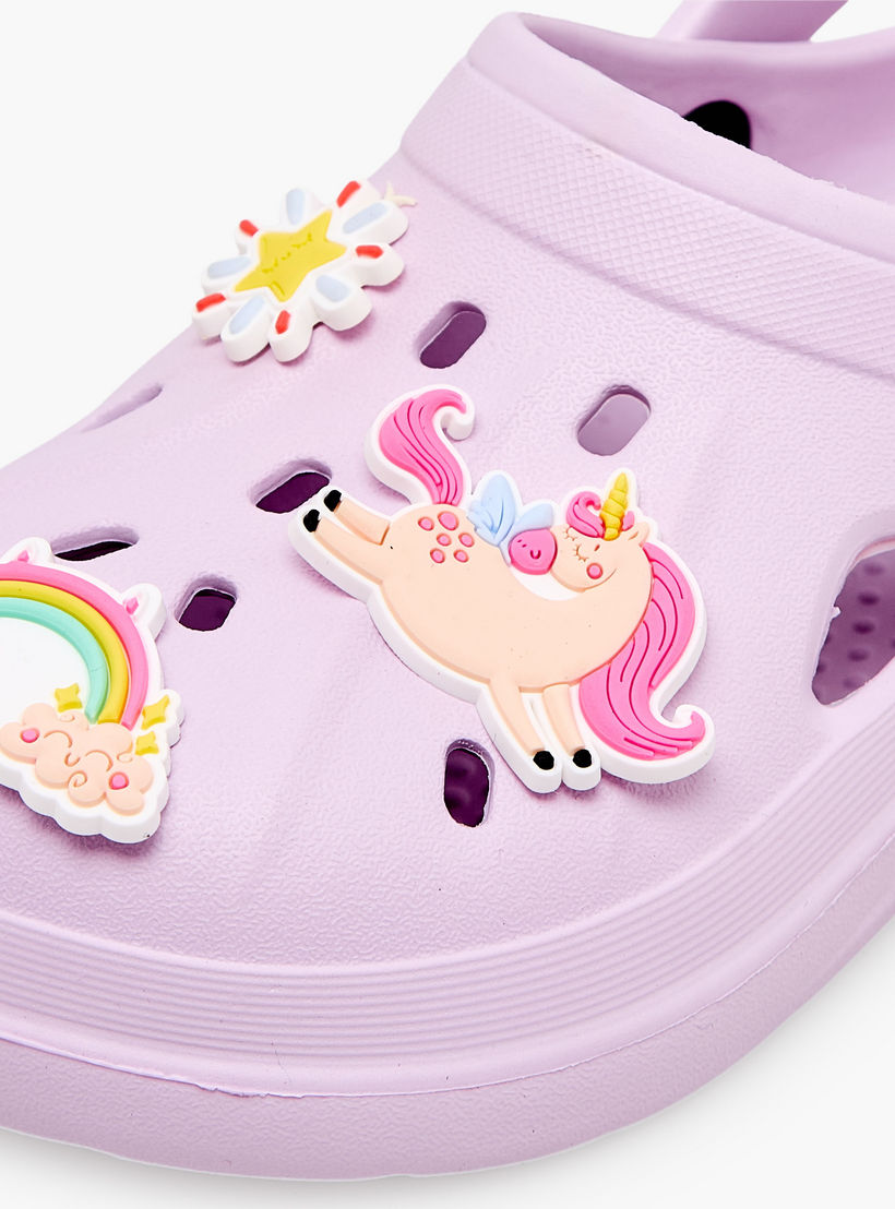Aqua Girls Unicorn Jibbitz Clogs-girls-shoes-sandals-image-7