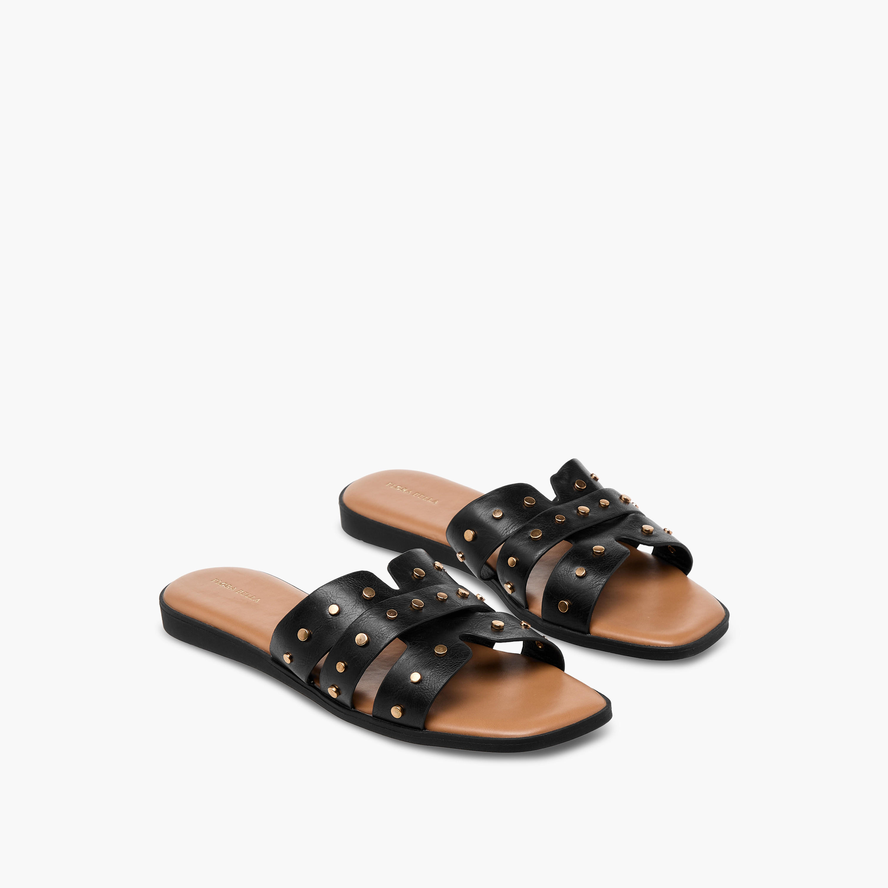 Flora Bella Women Rivet Embellished Sandals-women-shoes-flats-sandals-image-1