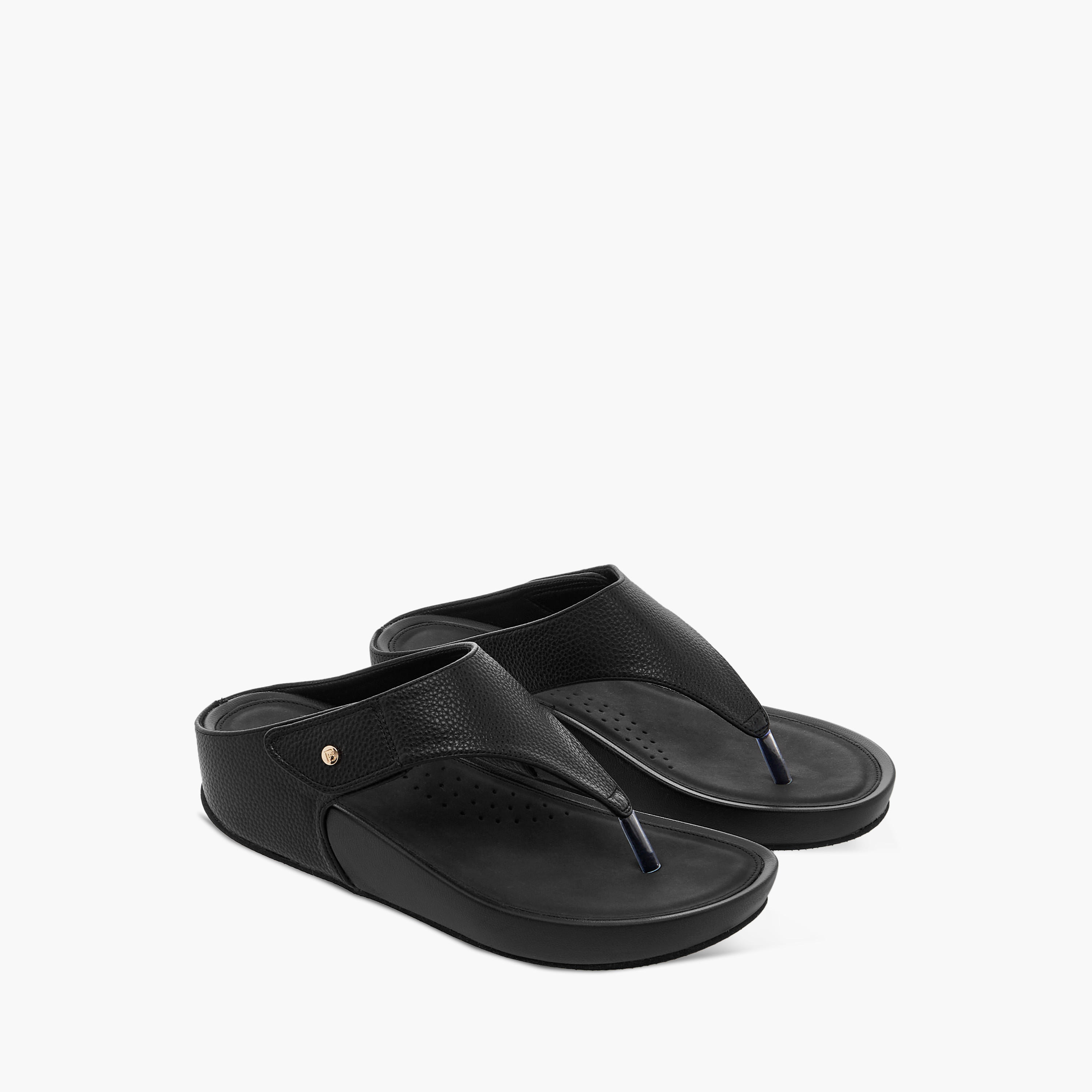 Flora Bella Textured Slip-On Comfort Sandals with Wedge Heels-women-shoes-sandals-heeled-image-1