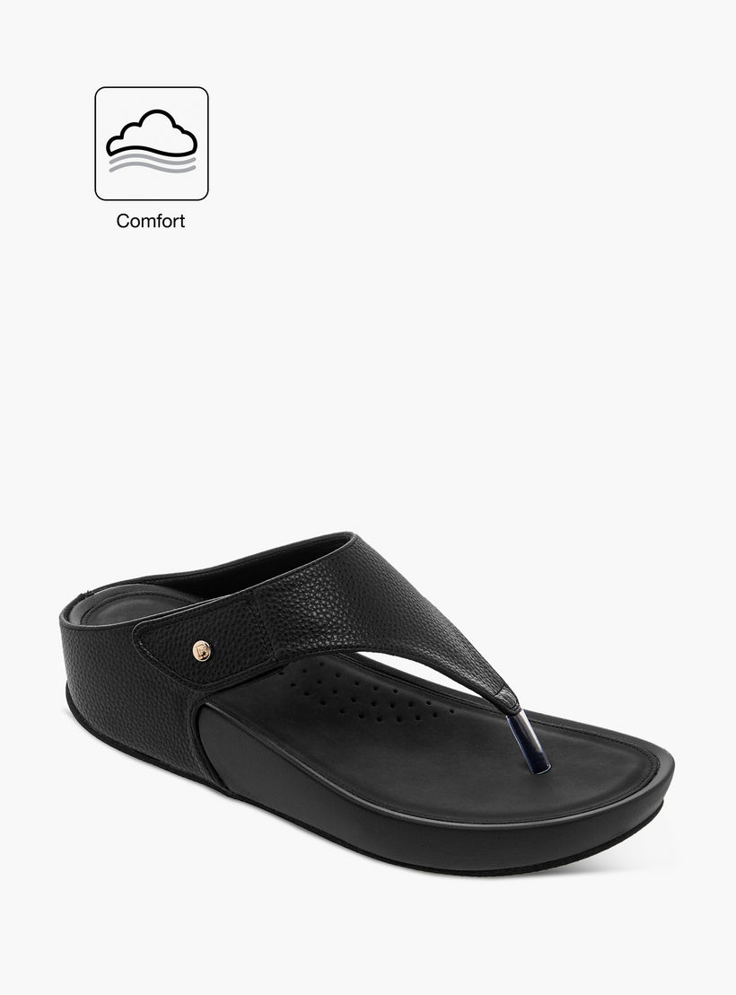 Flora Bella Textured Slip-On Comfort Sandals with Wedge Heels-women-shoes-sandals-heeled-image-2