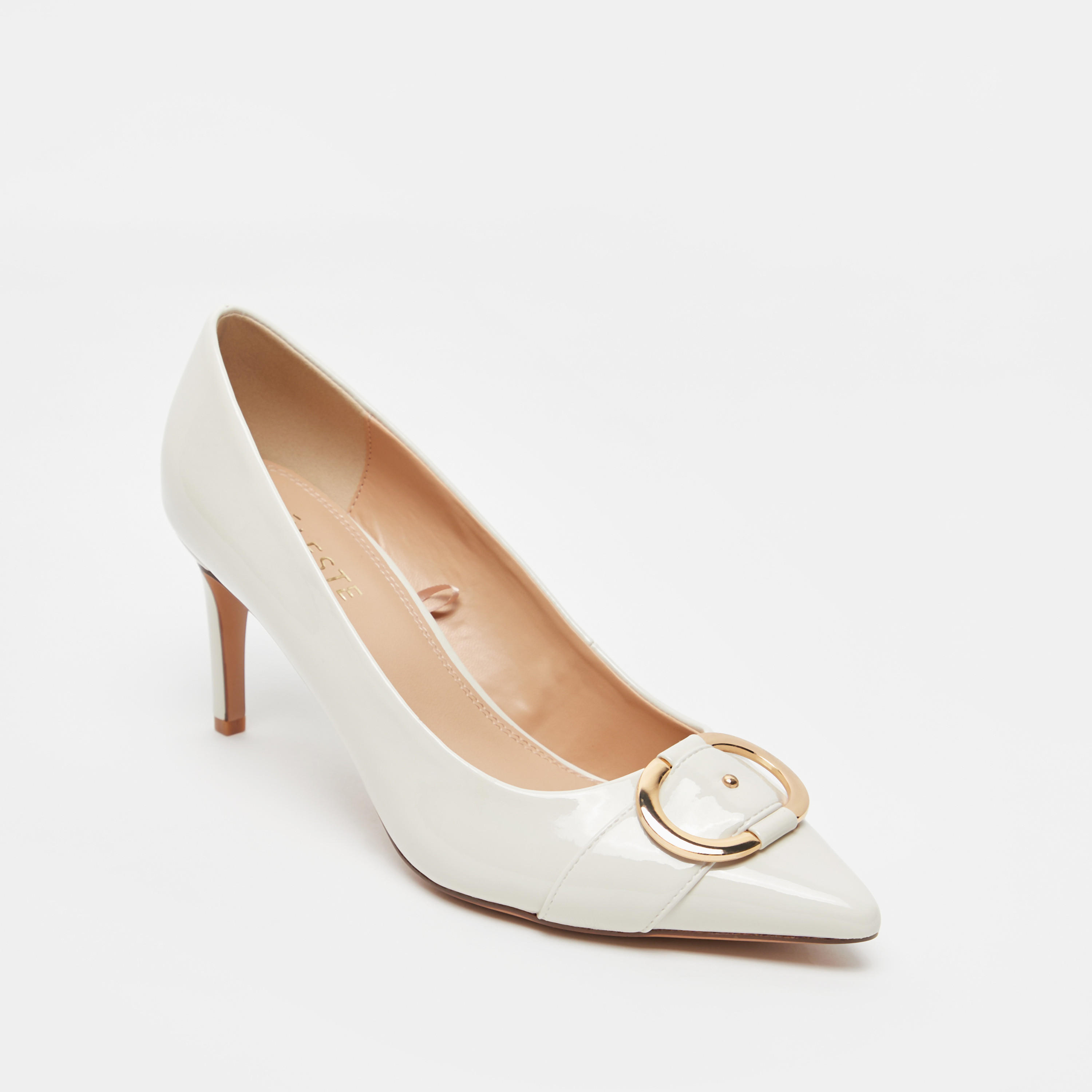 حذاء نسائي سهل الارتداء بكعب رفيع وزيّنة معدنية من سيليست-women-shoes-heels-image-2