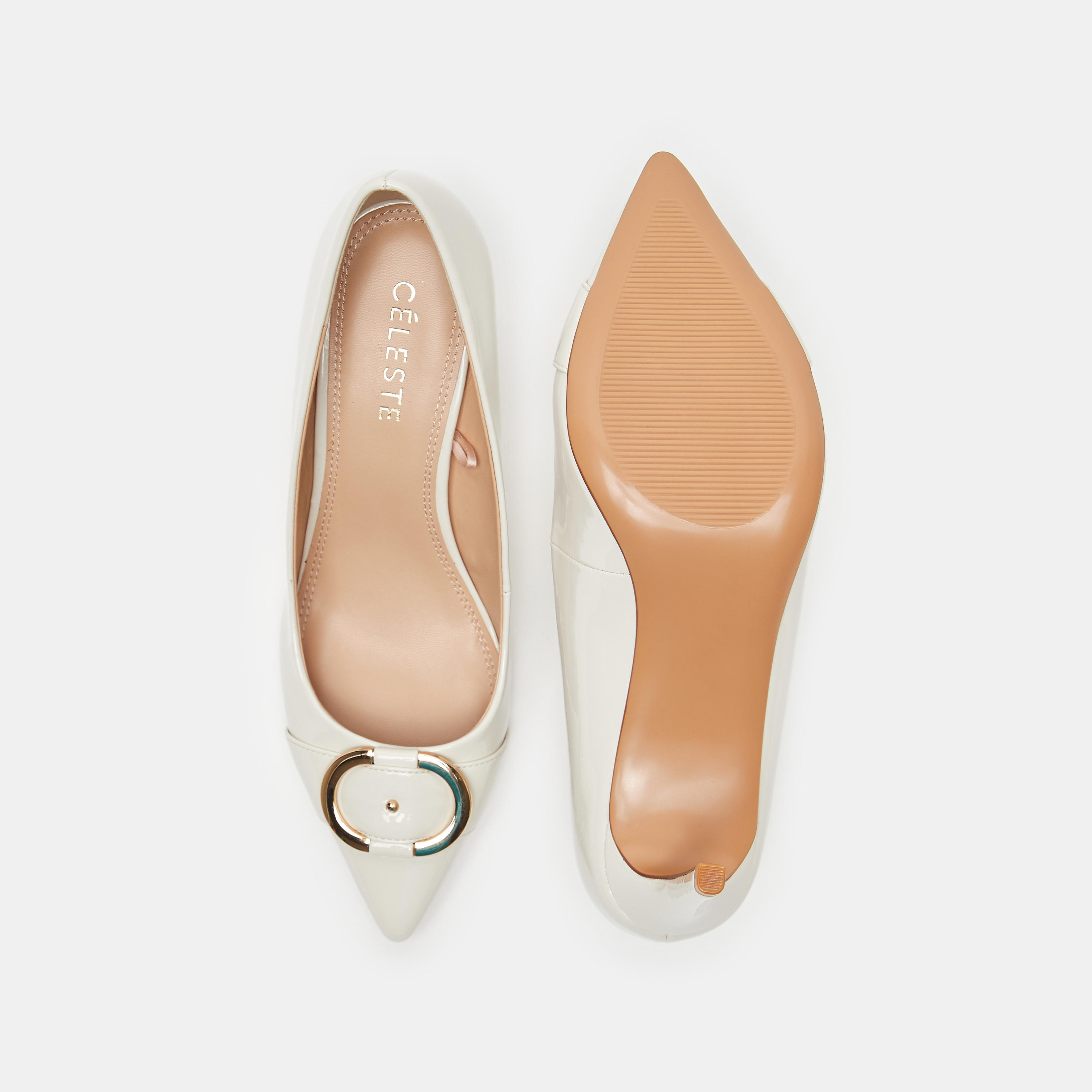 حذاء نسائي سهل الارتداء بكعب رفيع وزيّنة معدنية من سيليست-women-shoes-heels-image-5