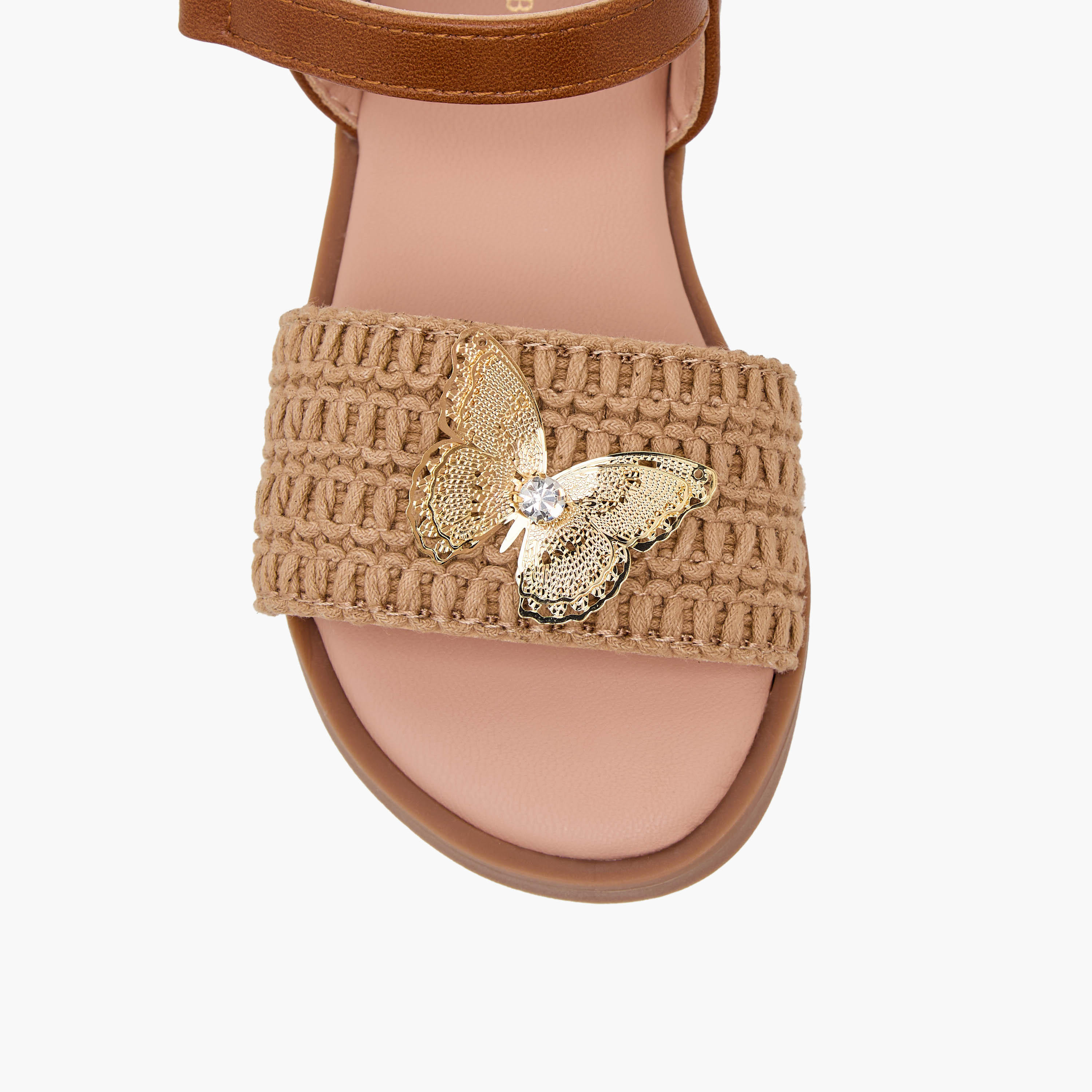 صندل بشريط إغلاق لاصق للبنات من فلورا بيلا-girls-shoes-sandals-image-3
