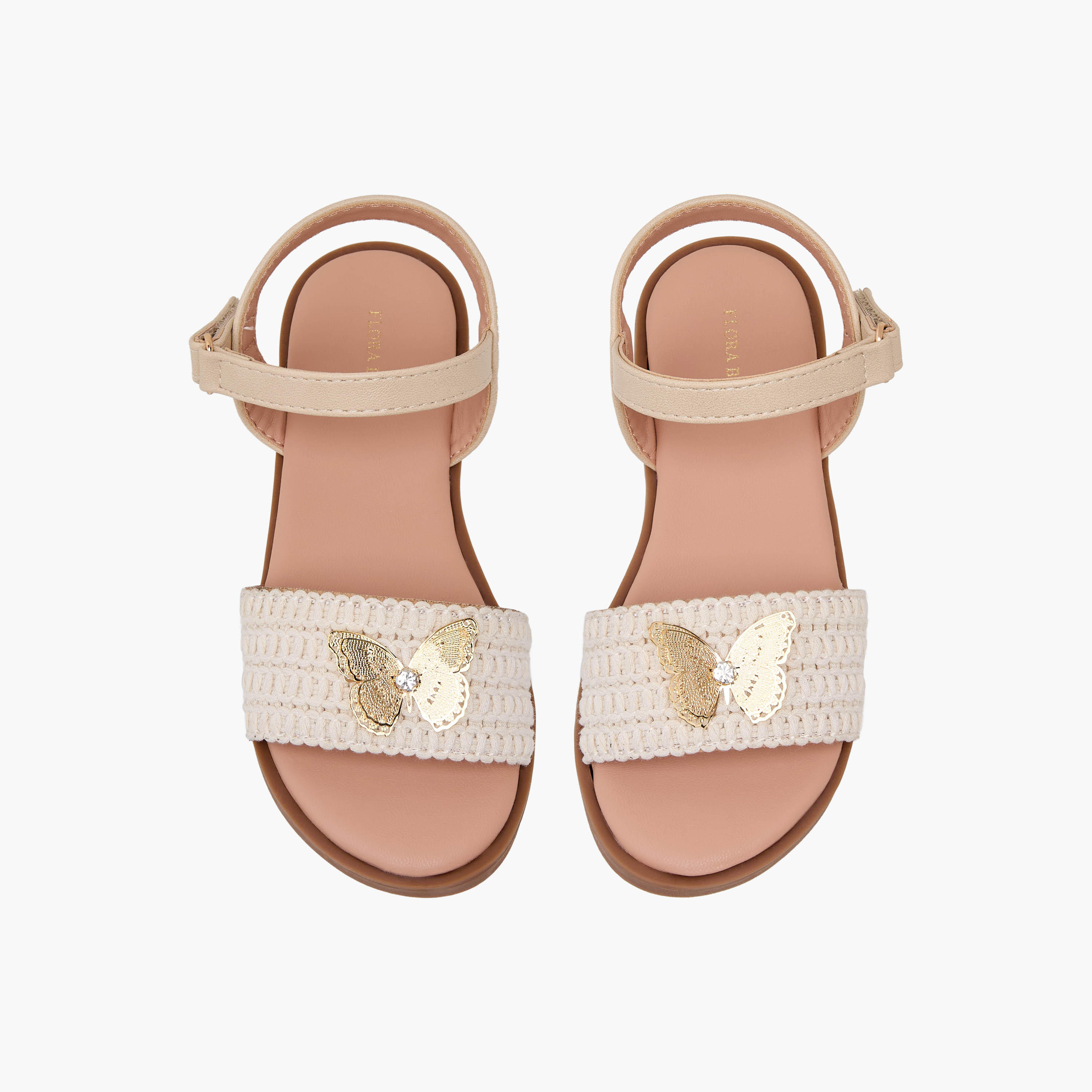 صندل بشريط إغلاق لاصق للبنات من فلورا بيلا-girls-shoes-sandals-image-5