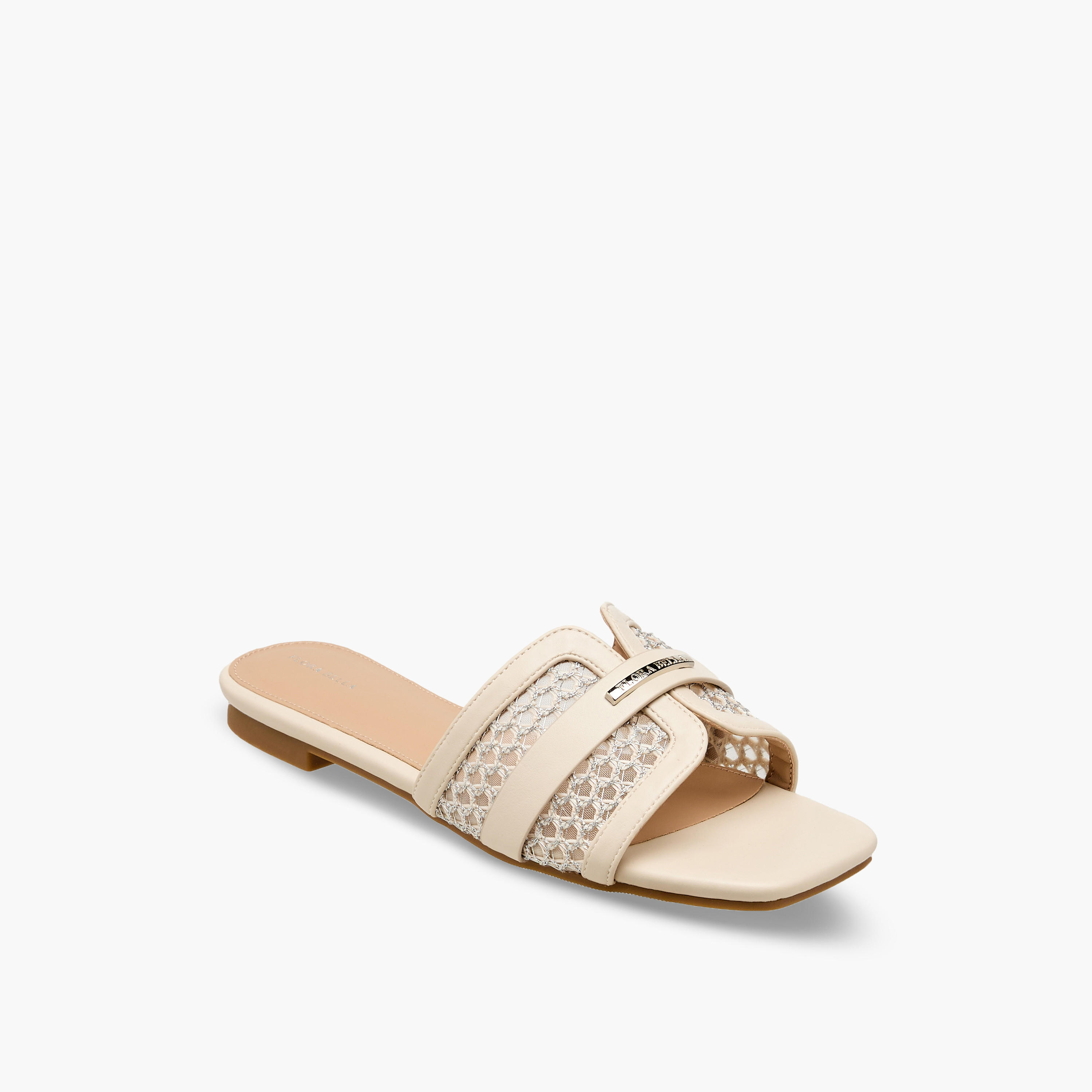 Flora Bella Women Mesh Detail Sandals-women-shoes-flats-sandals-image-2