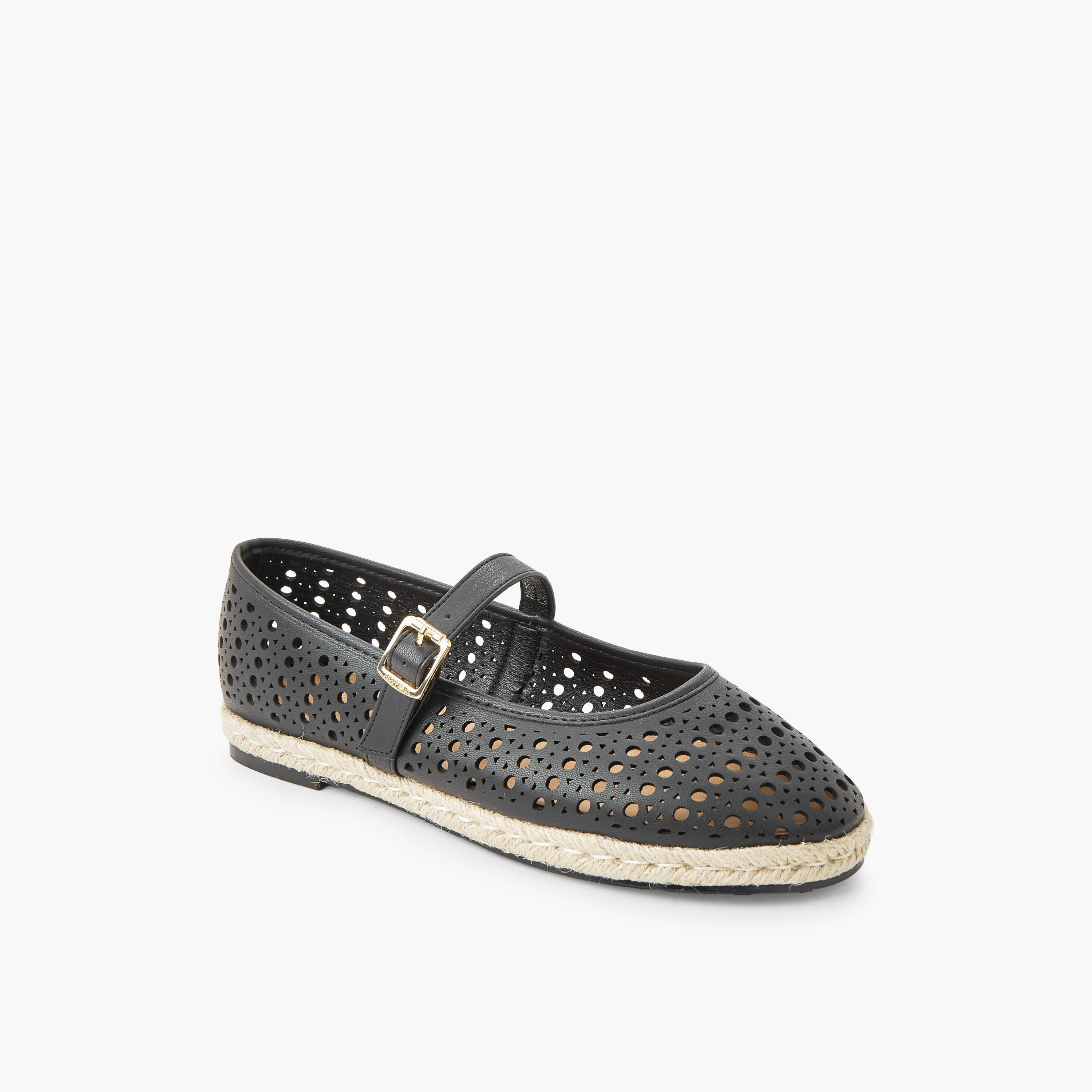 Peppermint Women Perforated Detail Espadrille Mary Jane Shoes-women-shoes-flats-espadrilles-image-2