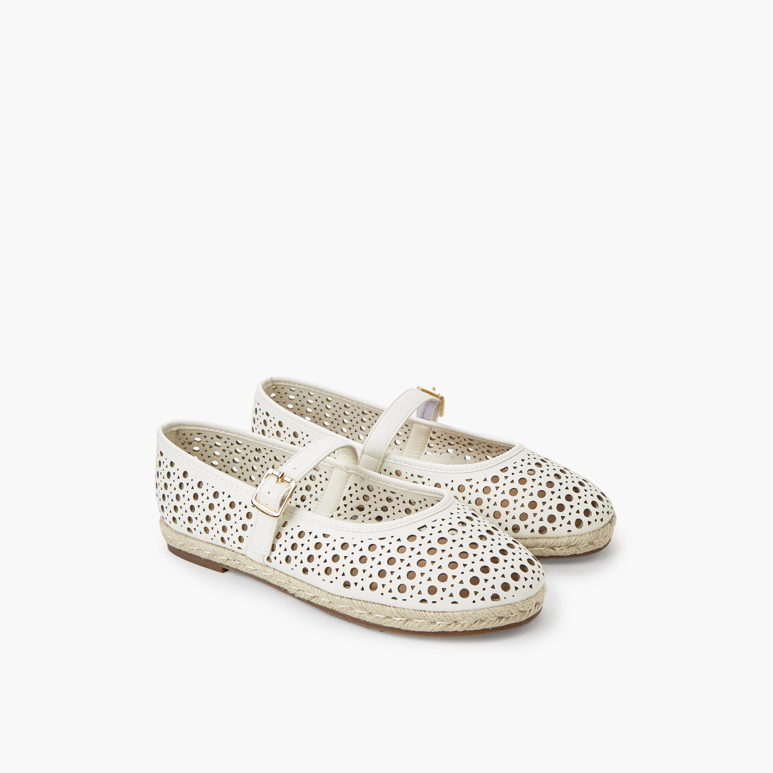 Peppermint Women Perforated Detail Espadrille Mary Jane Shoes-women-shoes-flats-espadrilles-image-1