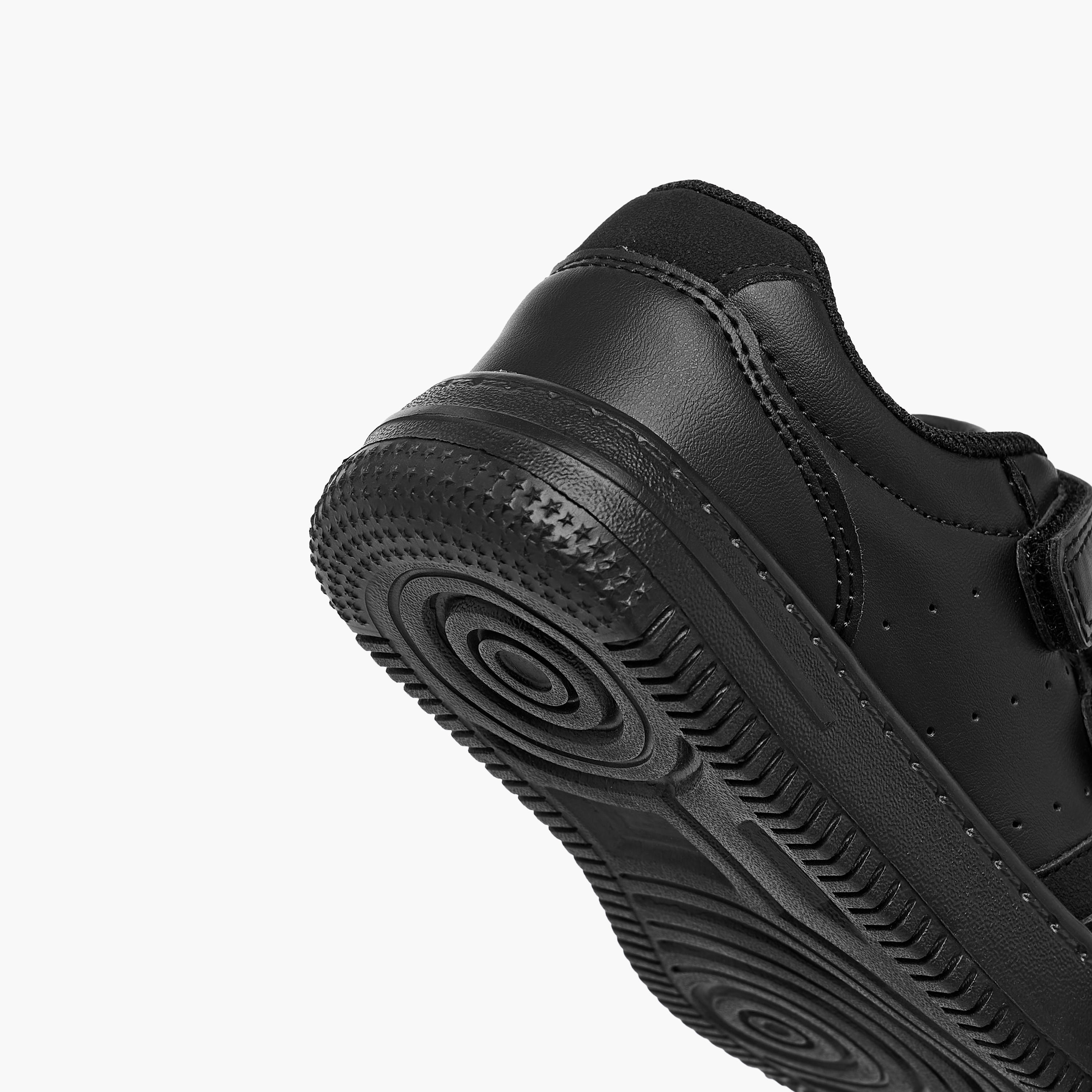 LBL by Shoexpress Perforated School Shoes with Hook and Loop Closure-girls-shoes-schoolshoes-image-5