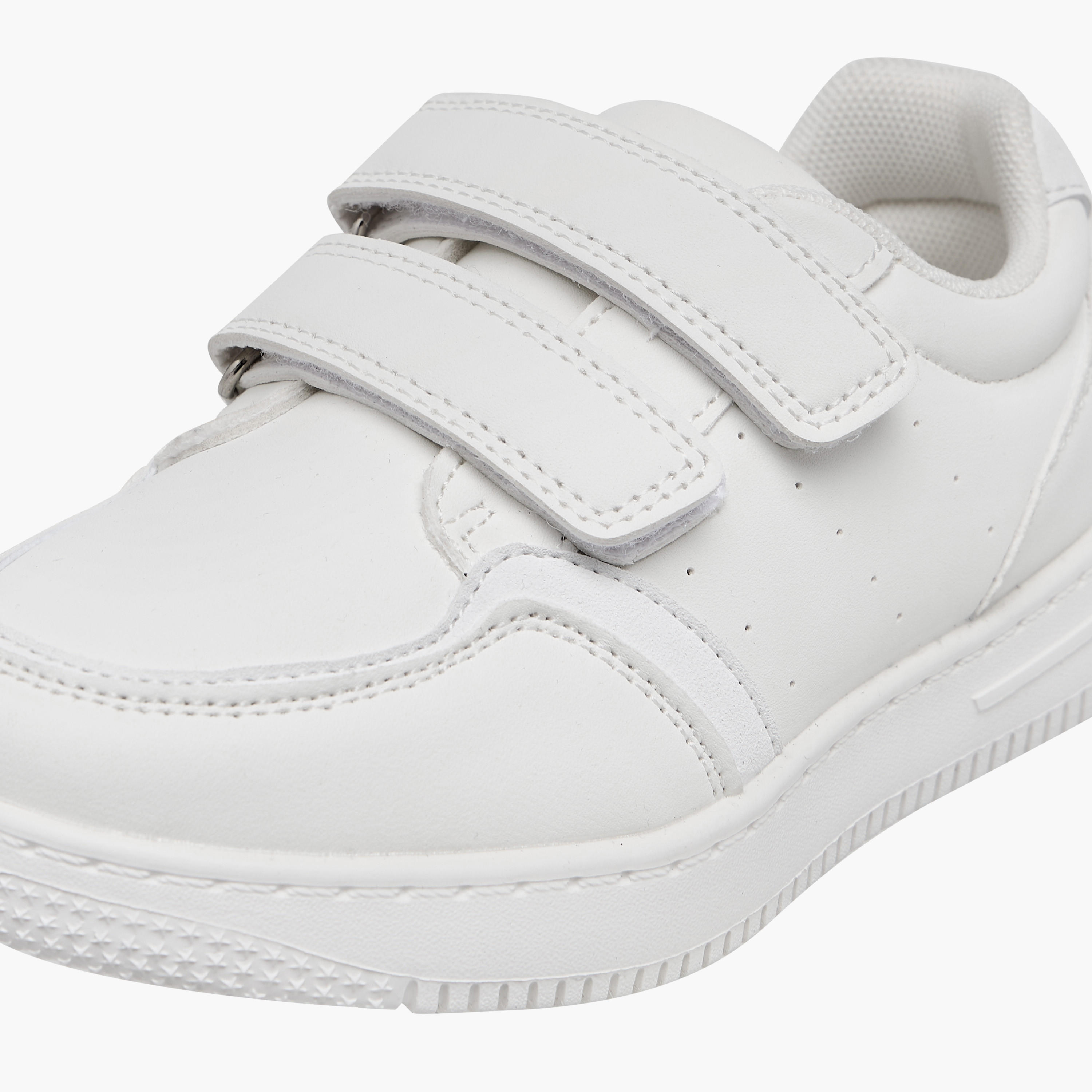 LBL by Shoexpress Panelled School Shoes with Hook and Loop Closure-girls-shoes-schoolshoes-image-4