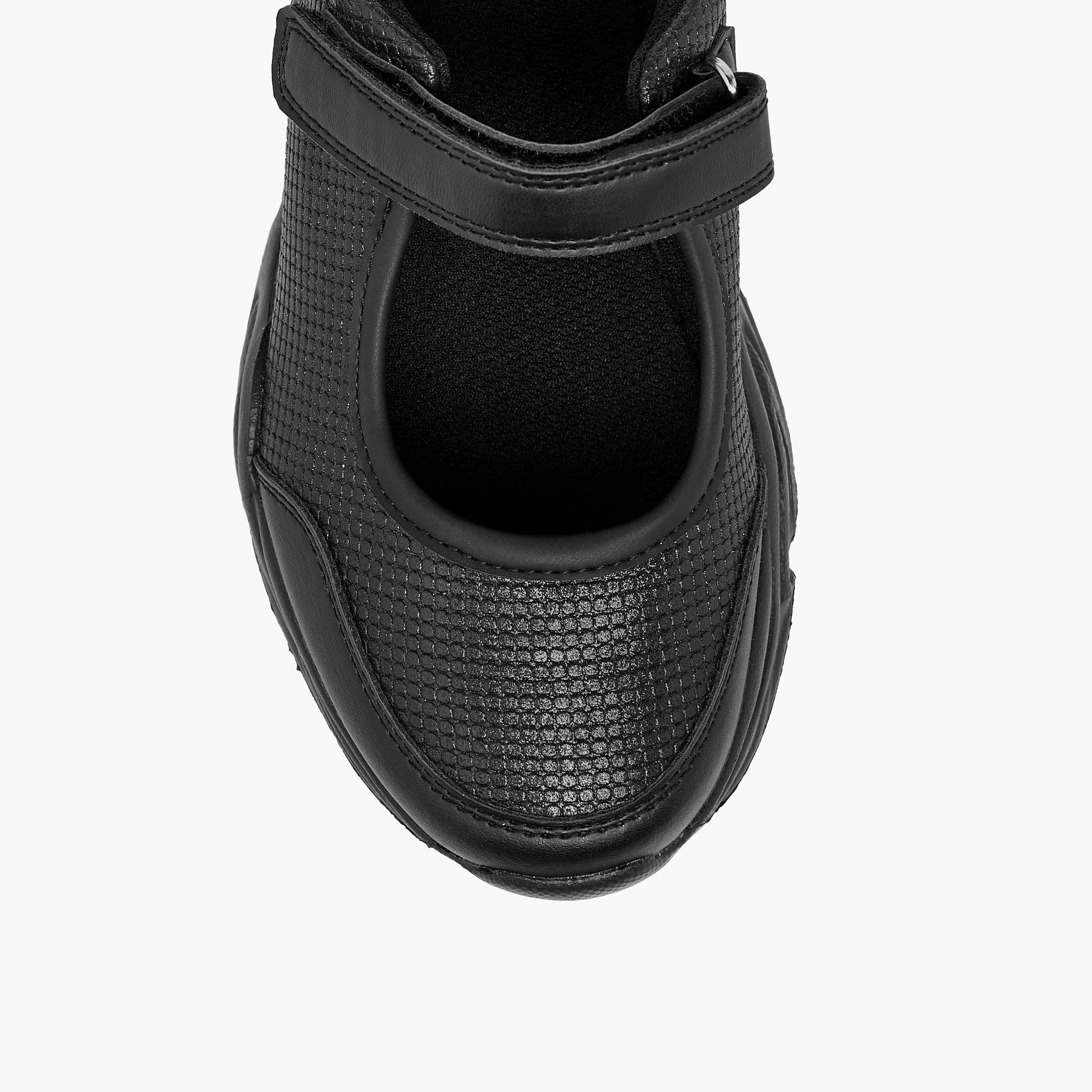 Flora Bella Textured Mary Jane School Shoes with Hook and Loop Closure-girls-shoes-schoolshoes-image-4