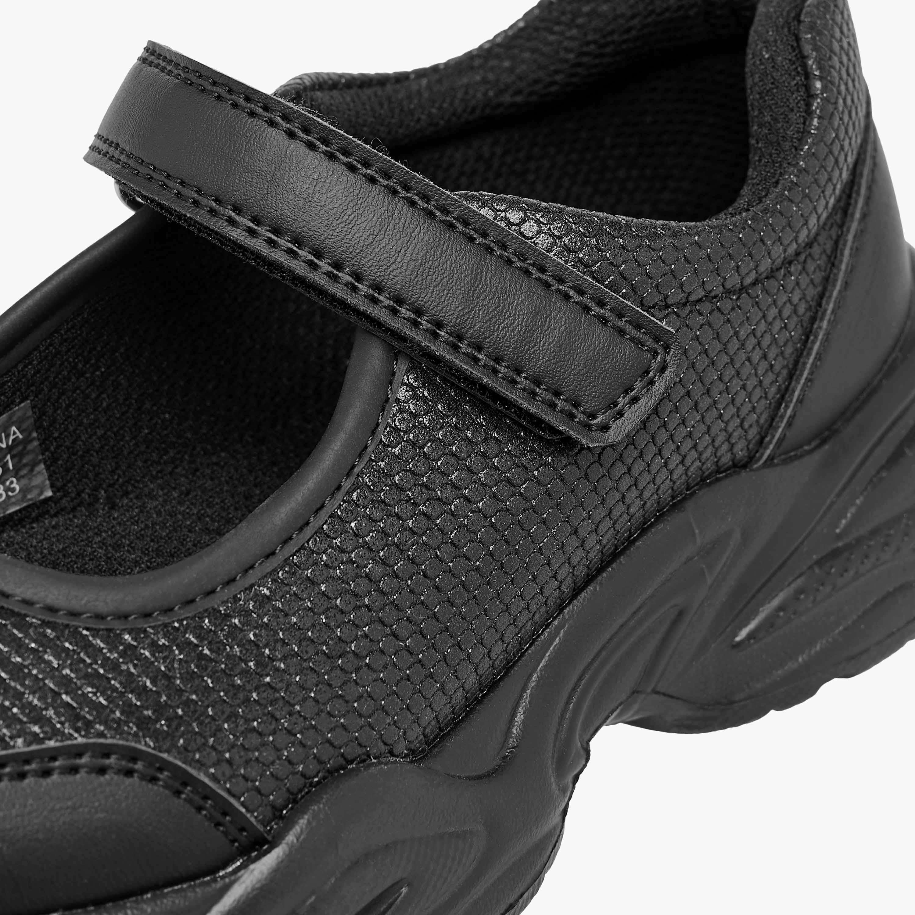 Flora Bella Textured Mary Jane School Shoes with Hook and Loop Closure-girls-shoes-schoolshoes-image-6