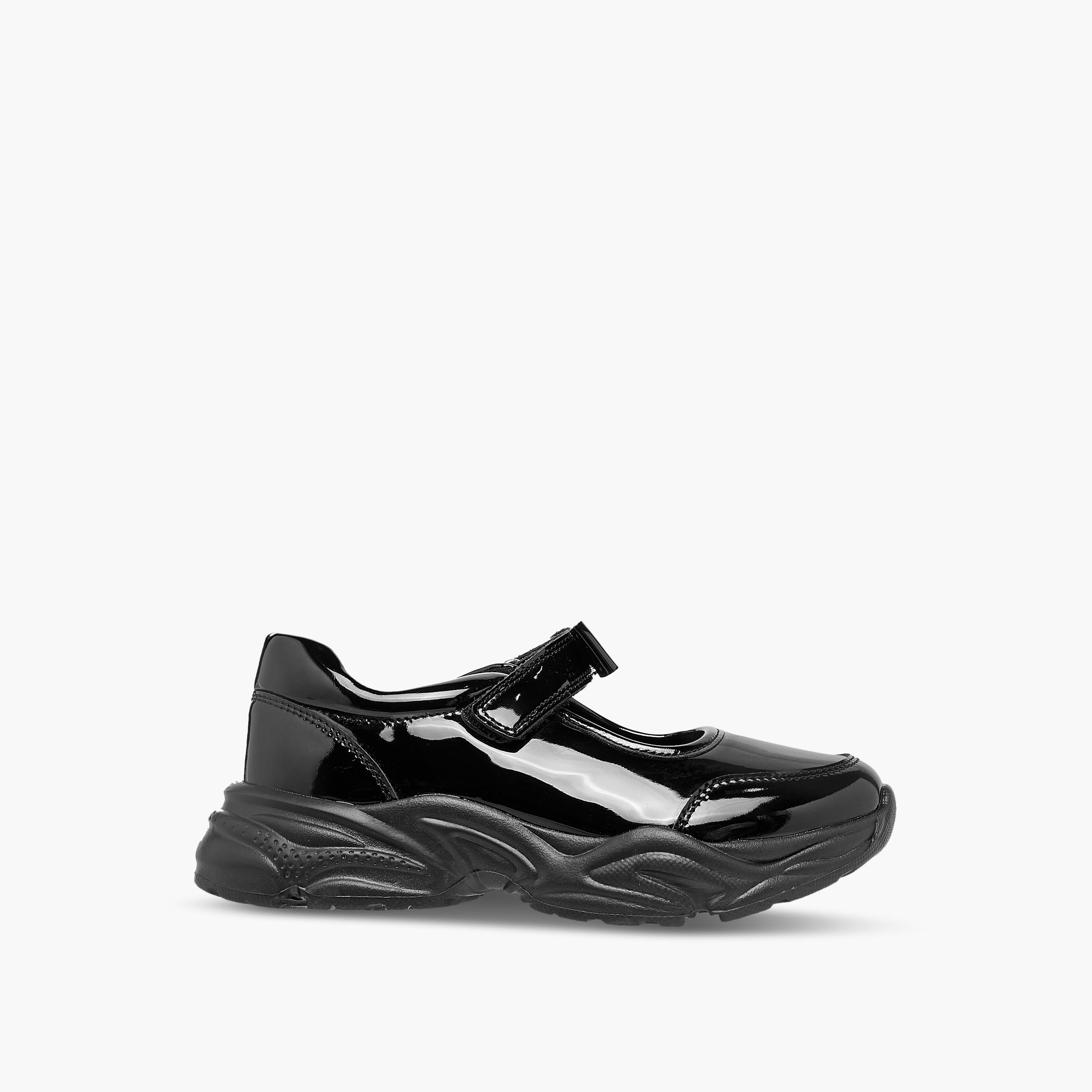 Flora Bella Bow Detail Mary Jane School Shoes with Hook and Loop Closure-girls-shoes-schoolshoes-image-3