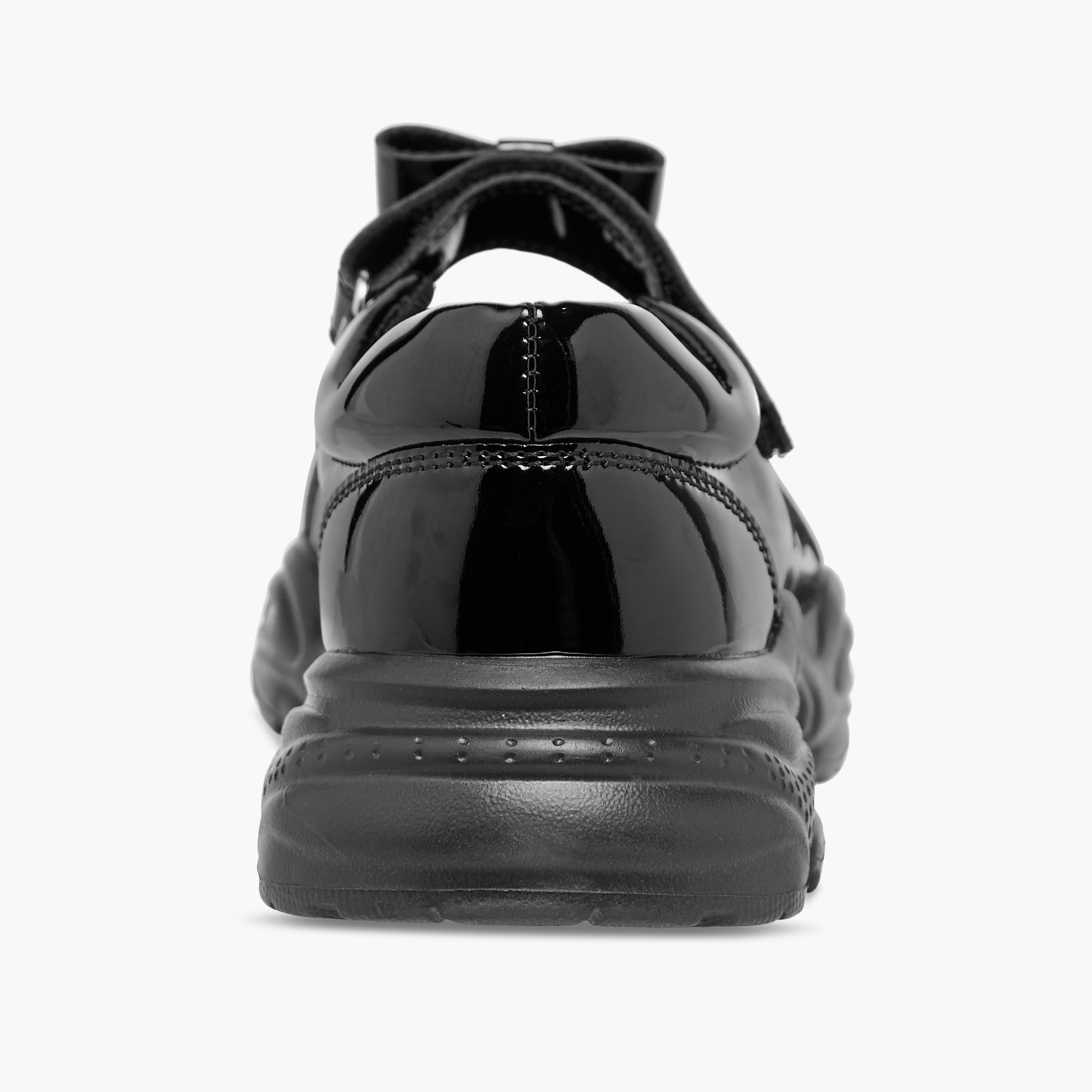 Flora Bella Bow Detail Mary Jane School Shoes with Hook and Loop Closure-girls-shoes-schoolshoes-image-5