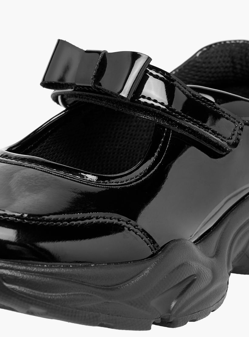 Flora Bella Bow Detail Mary Jane School Shoes with Hook and Loop Closure-girls-shoes-schoolshoes-image-6