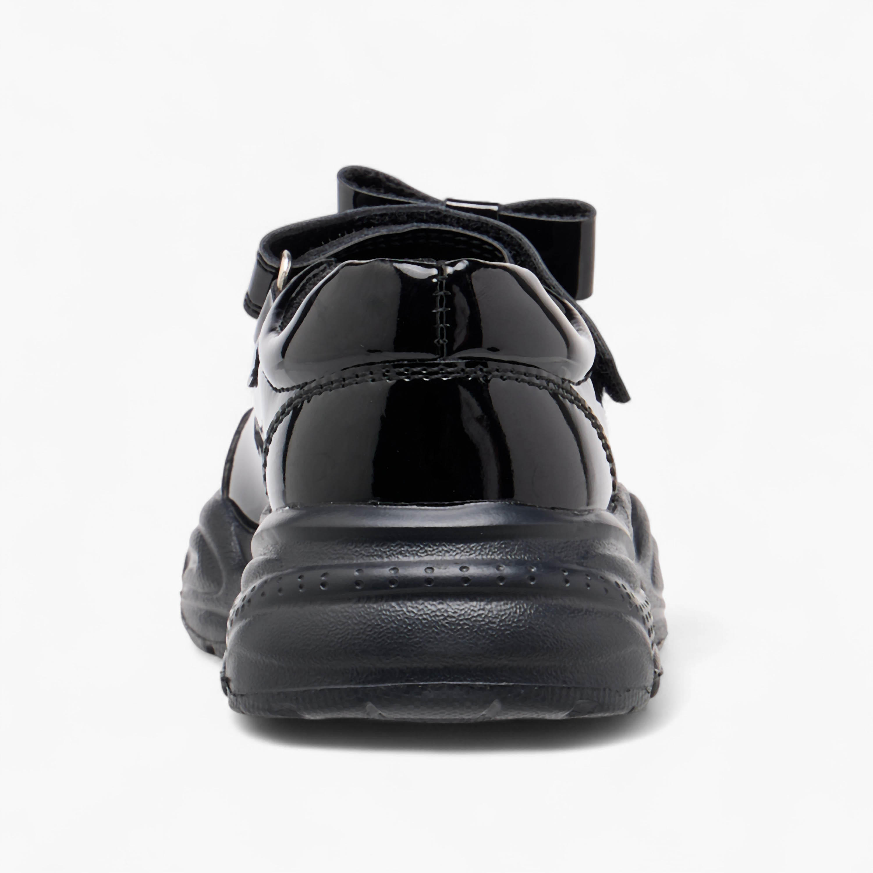Flora Bella Panelled Mary Jane School Shoes with Hook and Loop Closure-girls-shoes-schoolshoes-image-5
