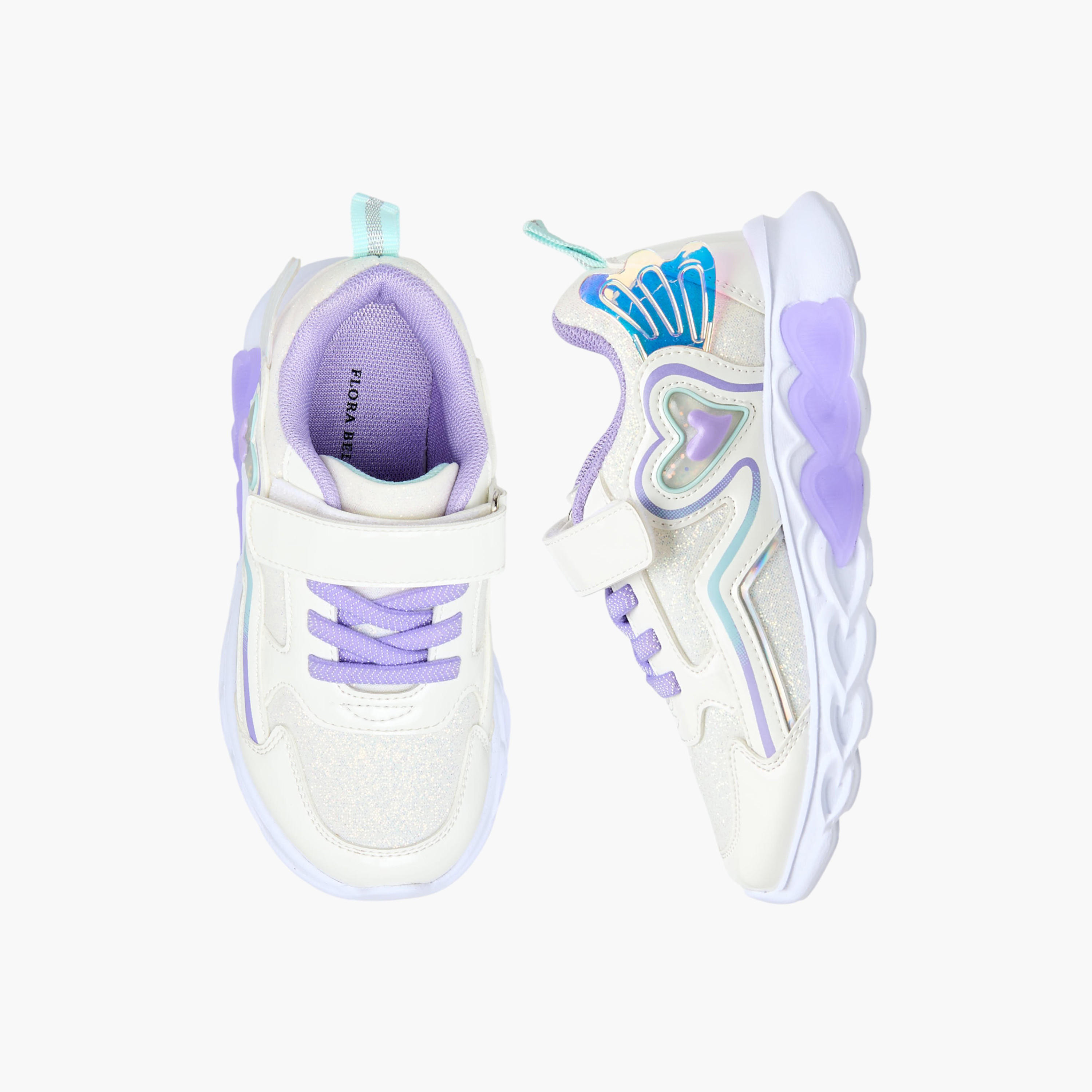 Flora Bella Girls Light-Up Ankle Sneakers-girls-shoes-sneakers-image-1