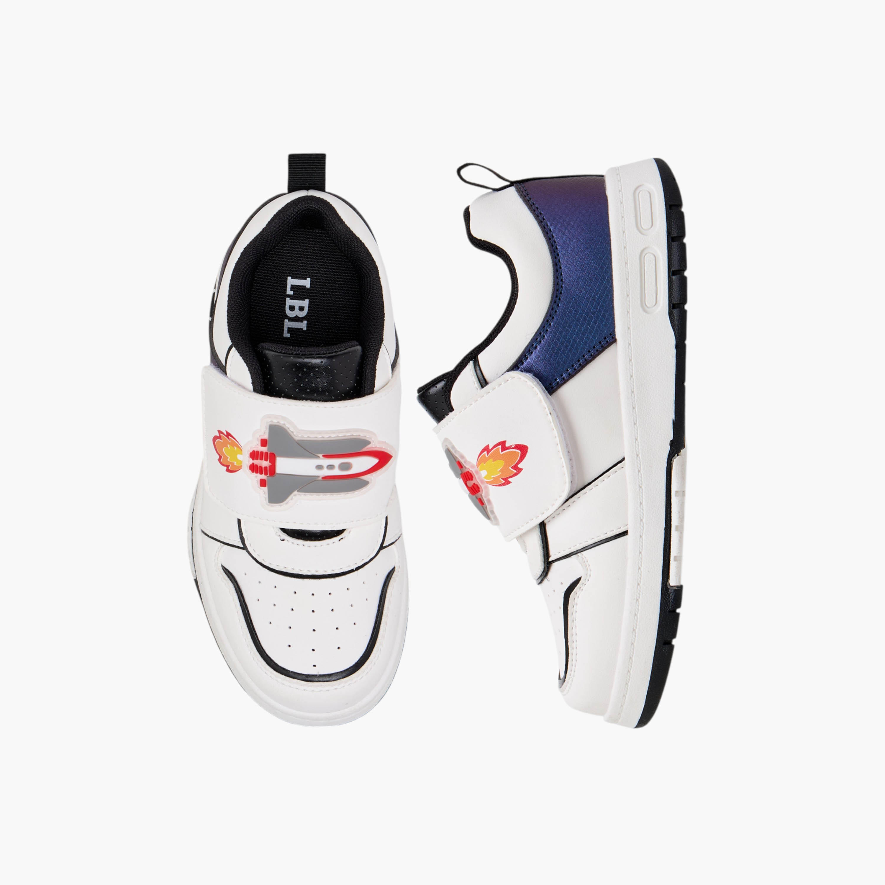 LBL by Shoexpress Rocket Light-Up Sneakers with Hook and Loop Closure-boys-shoes-sneakers-image-1