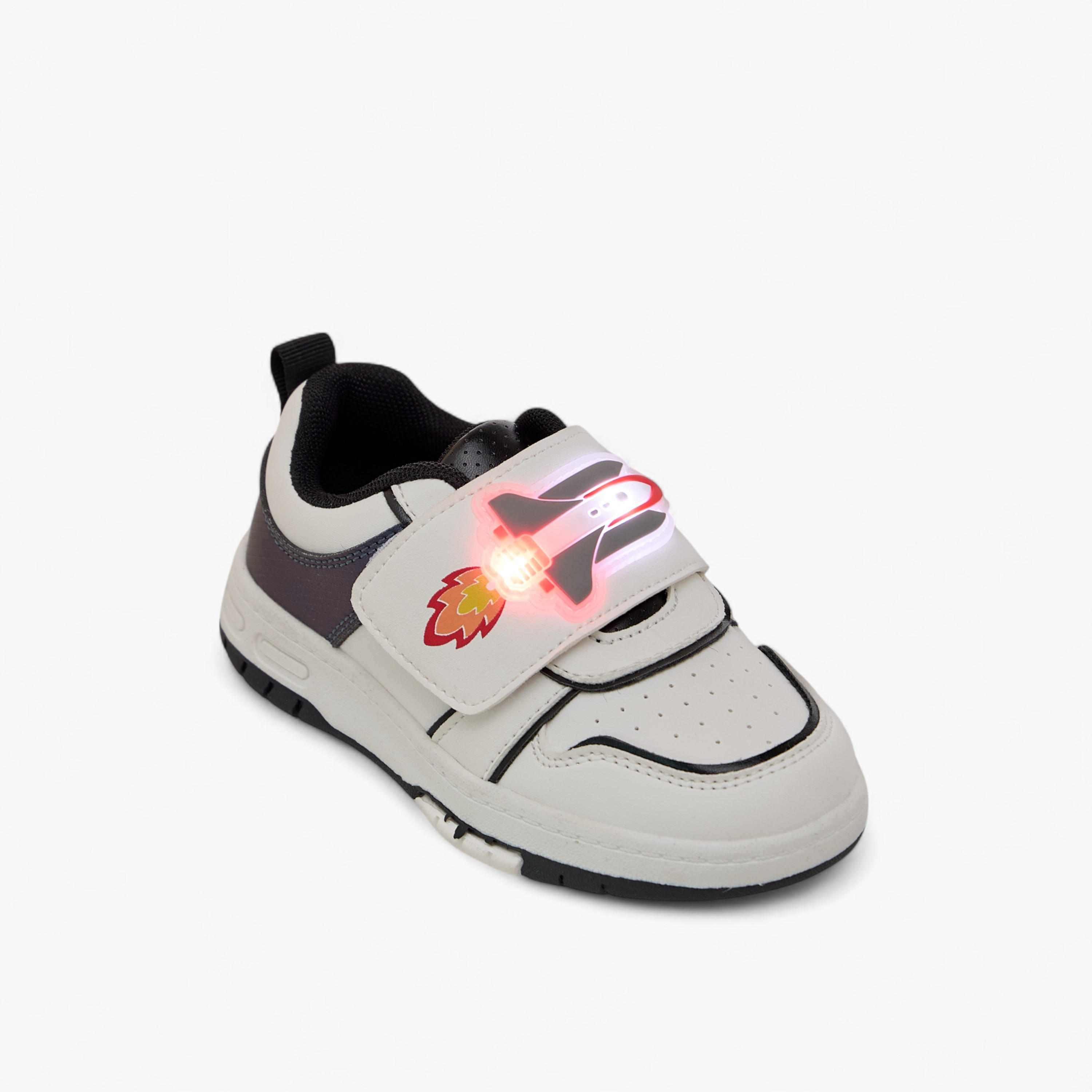 LBL by Shoexpress Rocket Light-Up Sneakers with Hook and Loop Closure-boys-shoes-sneakers-image-3