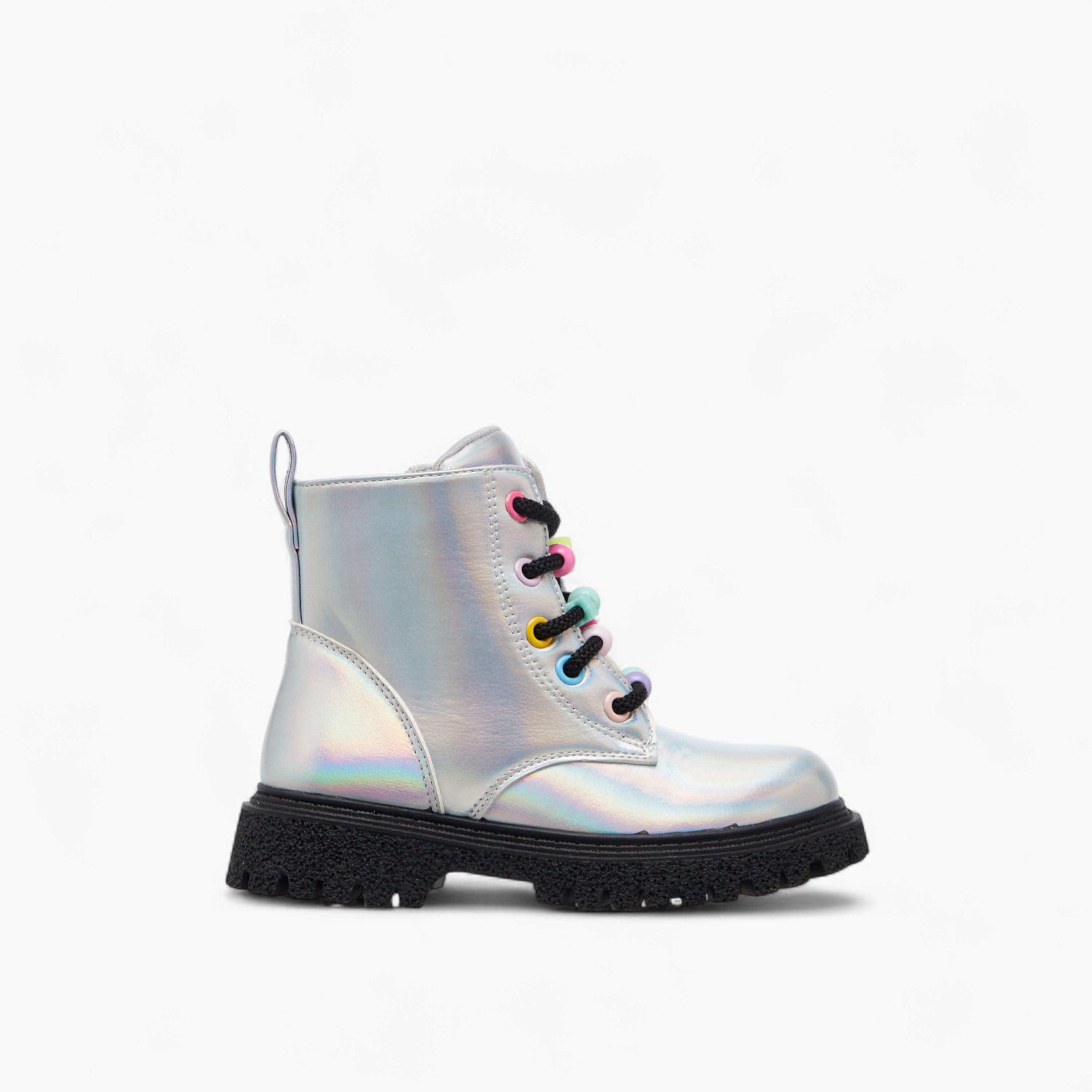 Flora Bella Panelled Boots with Zip Closure-girls-shoes-boots-image-3