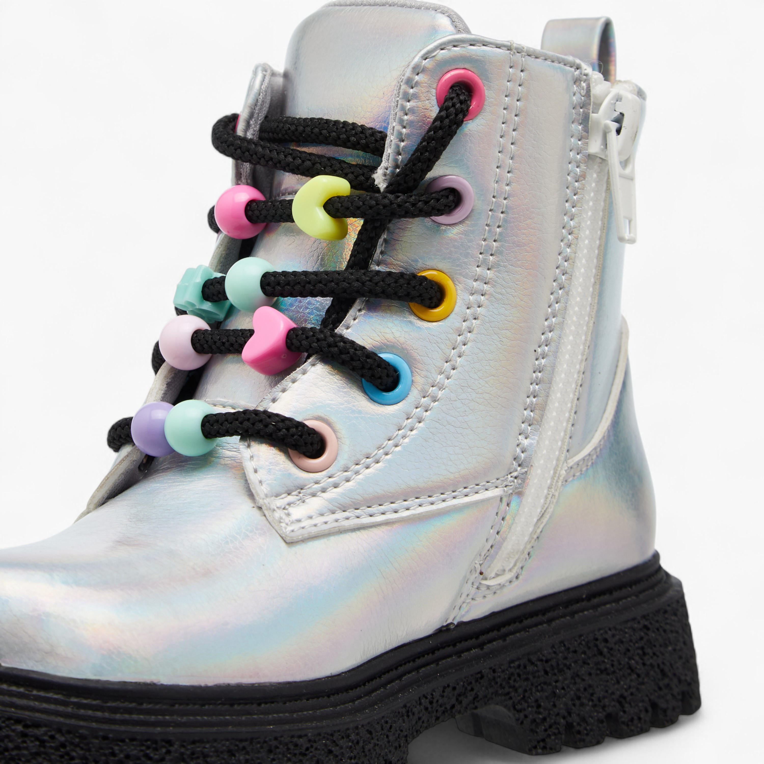 Flora Bella Panelled Boots with Zip Closure-girls-shoes-boots-image-4