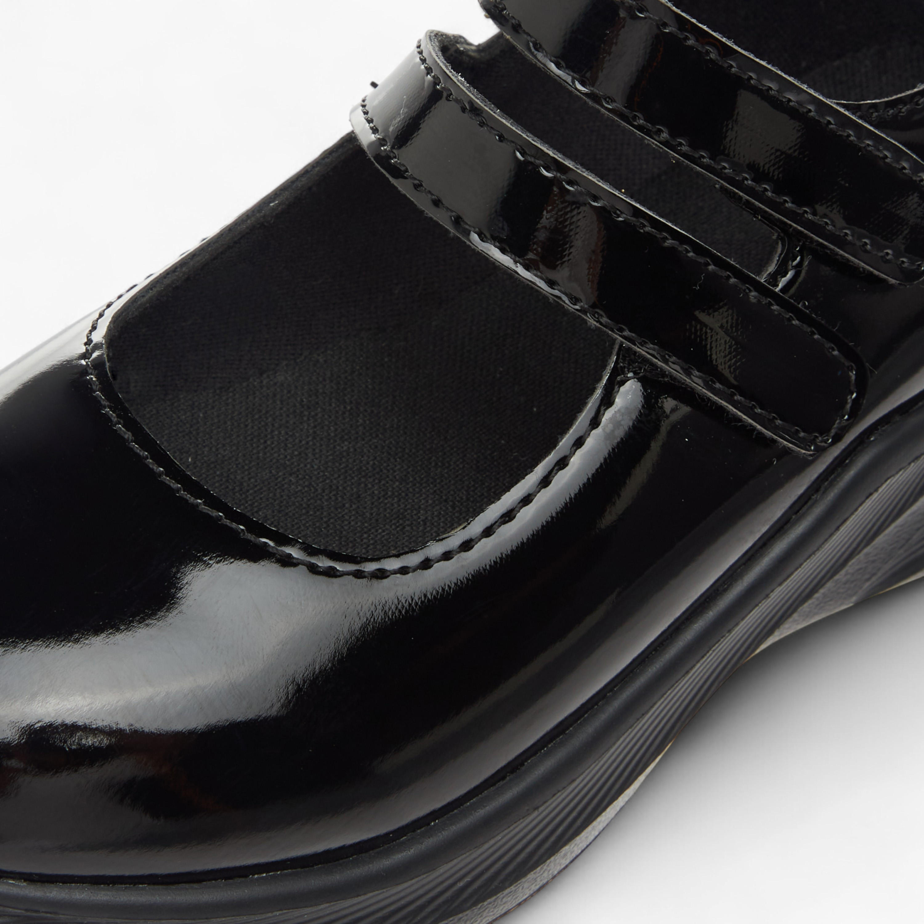 Flora Bella Solid Mary Jane School Shoes with Hook and Loop Closure-girls-shoes-schoolshoes-image-6