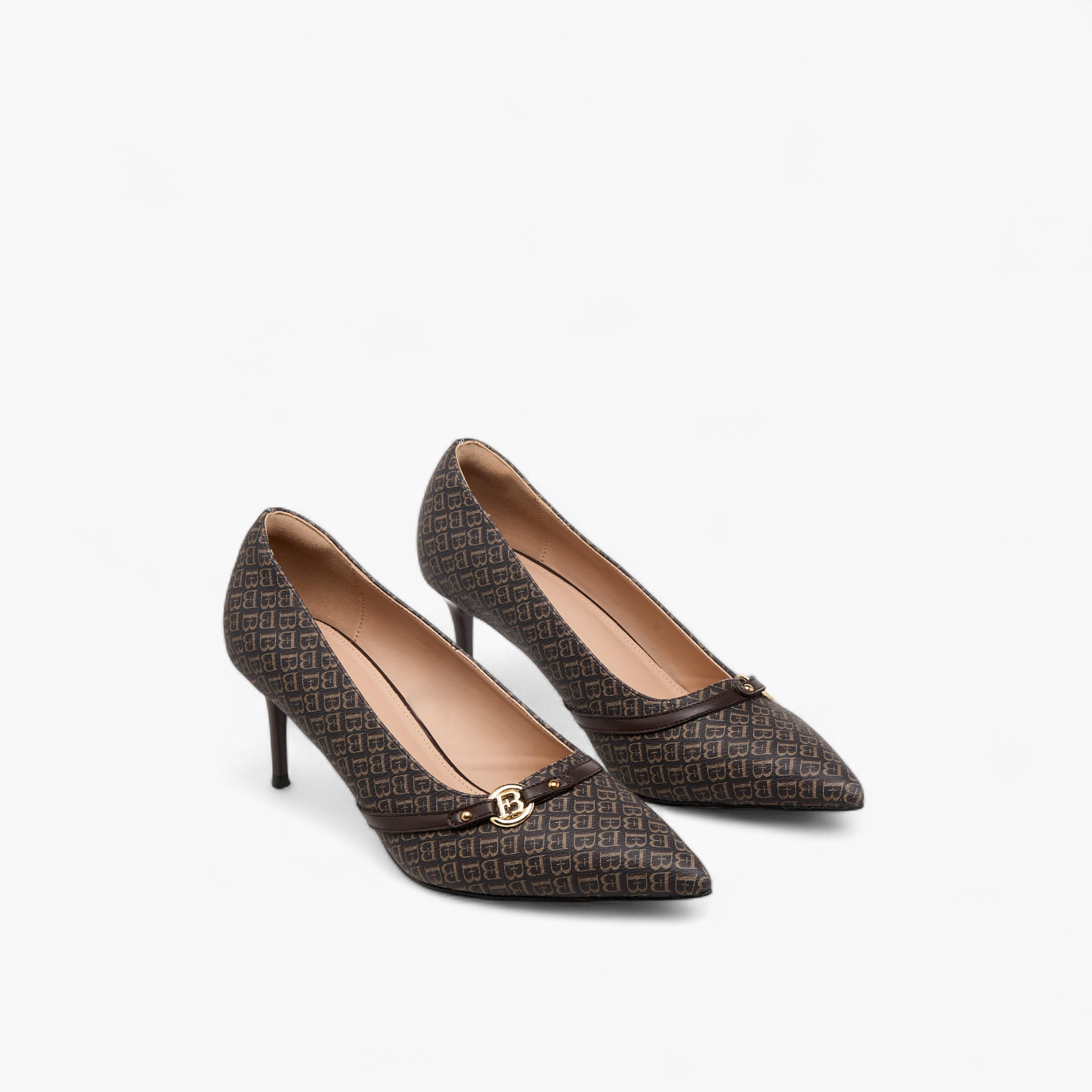 Flora Bella Women Monogram Print Stiletto Heel Pumps-women-shoes-heels-image-1