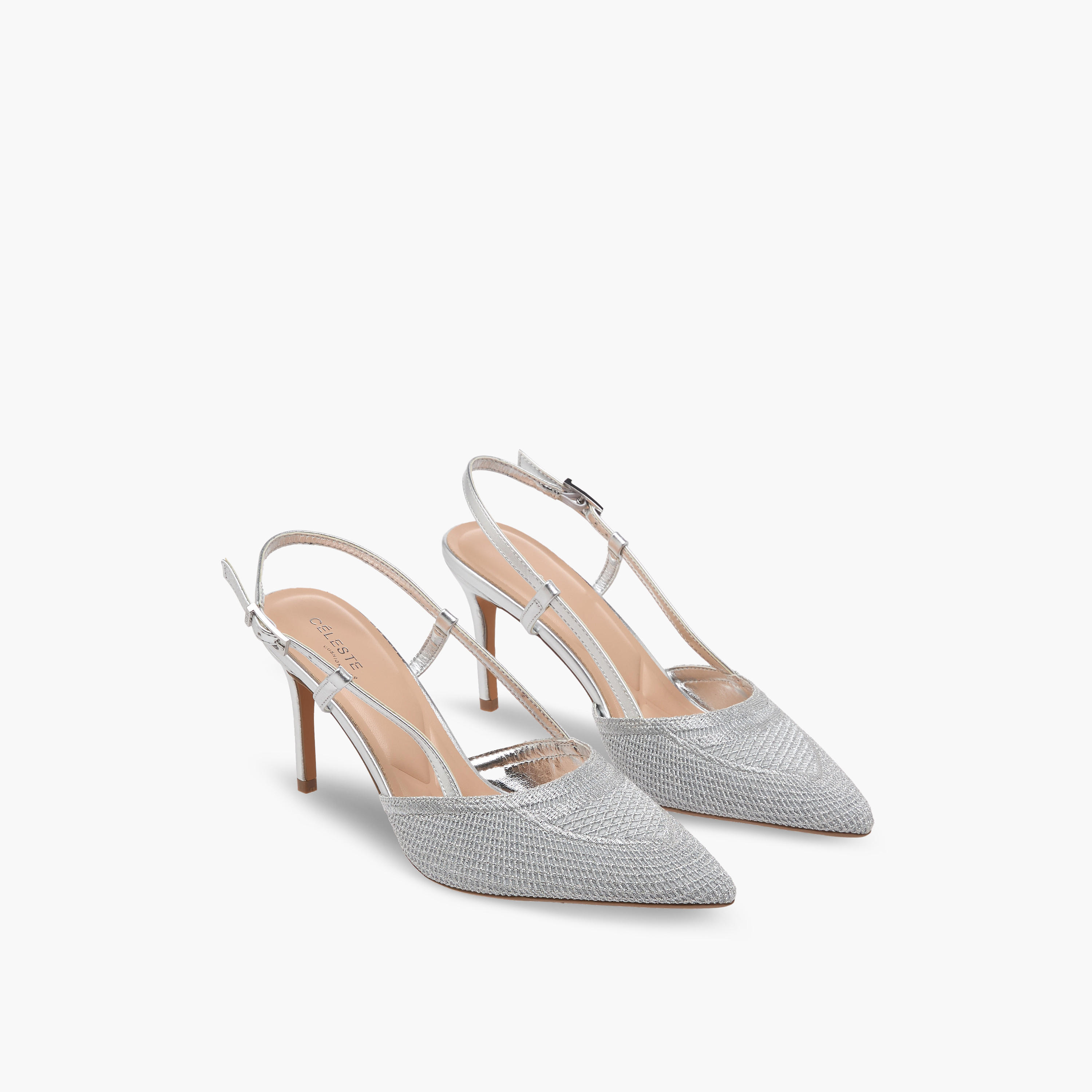 Women Celeste Textured Stiletto Slingback Heels-women-shoes-heels-image-1