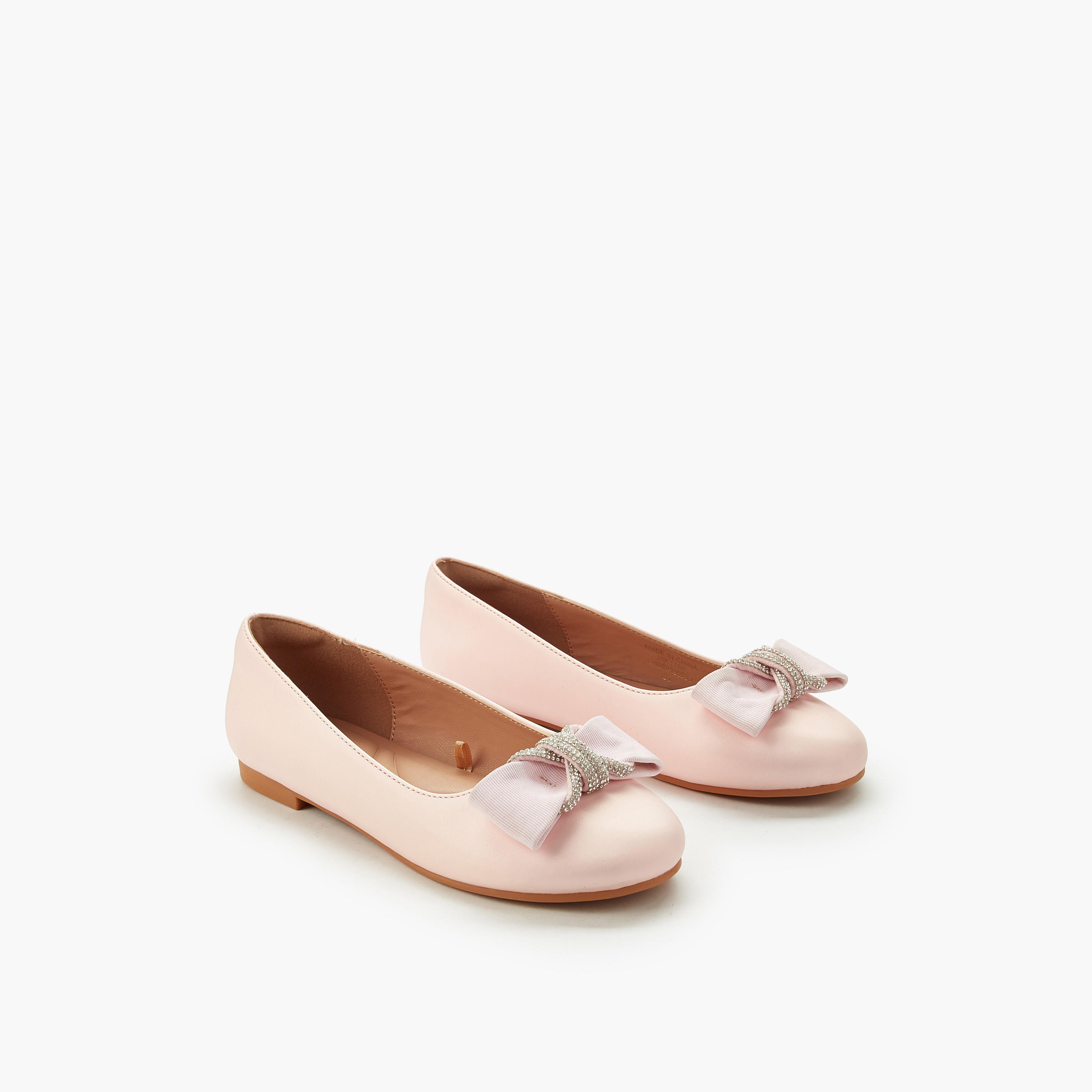 Celeste Girls Bow Embellished Ballerina Shoes-girls-shoes-ballerinas-image-1