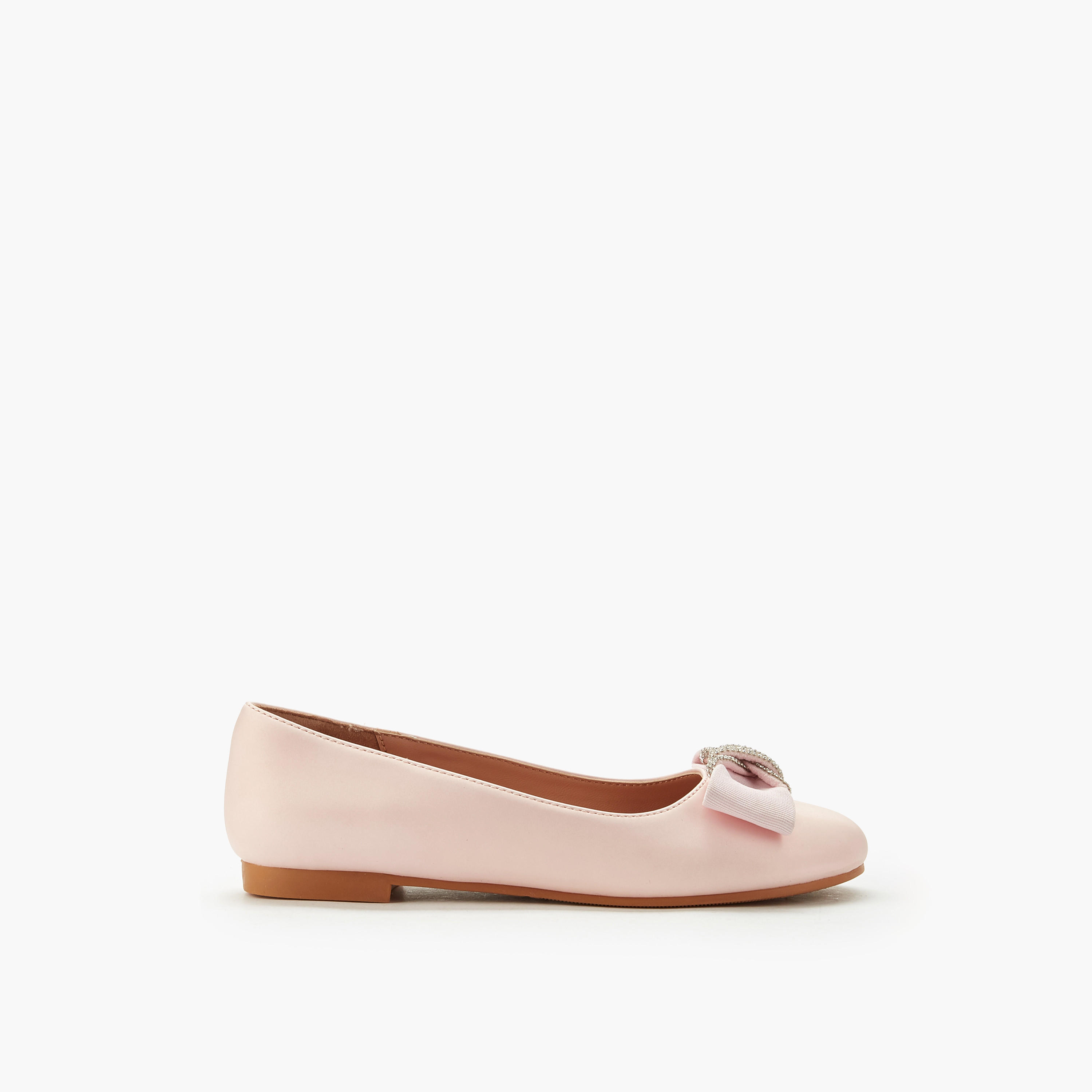 Celeste Girls Bow Embellished Ballerina Shoes-girls-shoes-ballerinas-image-2