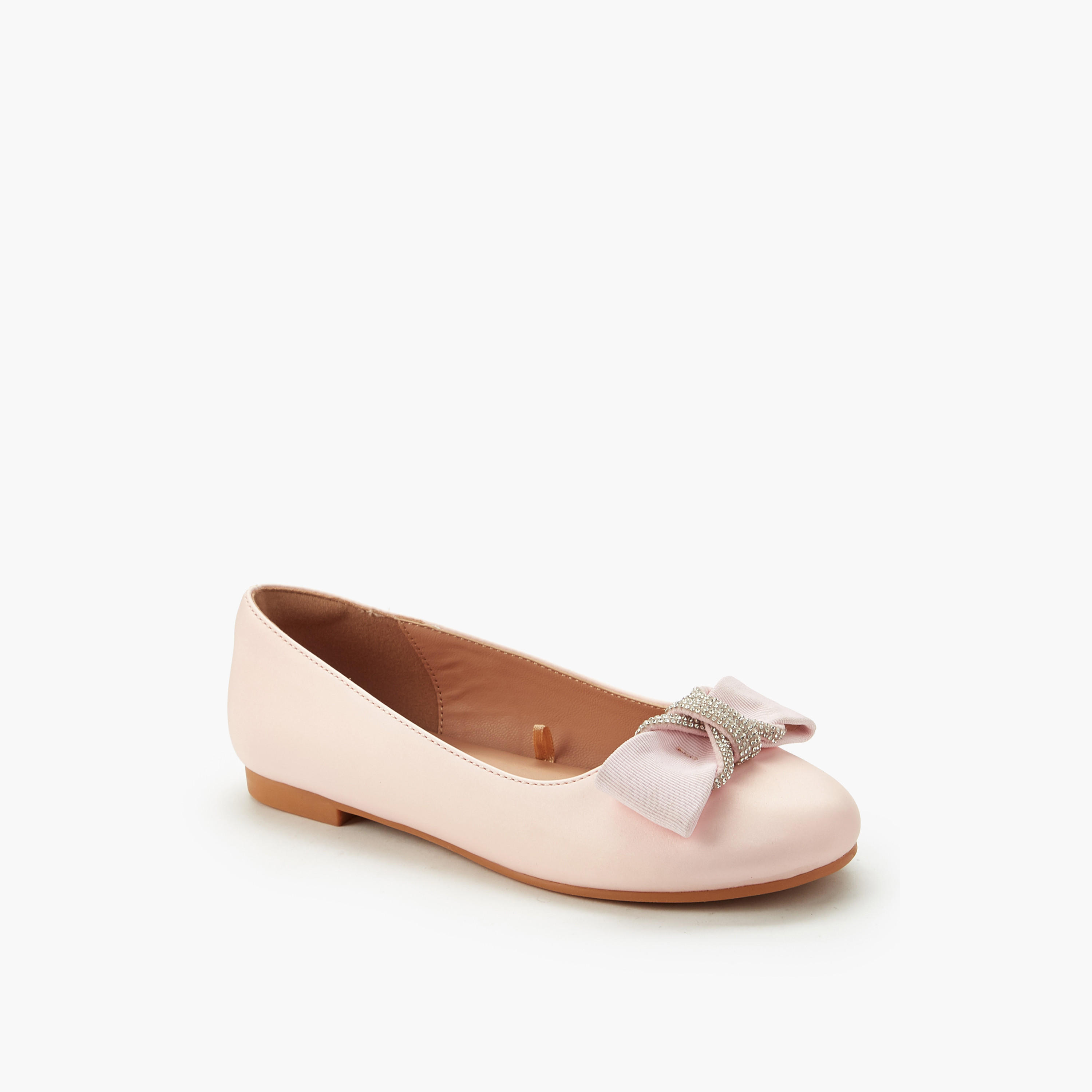 Celeste Girls Bow Embellished Ballerina Shoes-girls-shoes-ballerinas-image-3