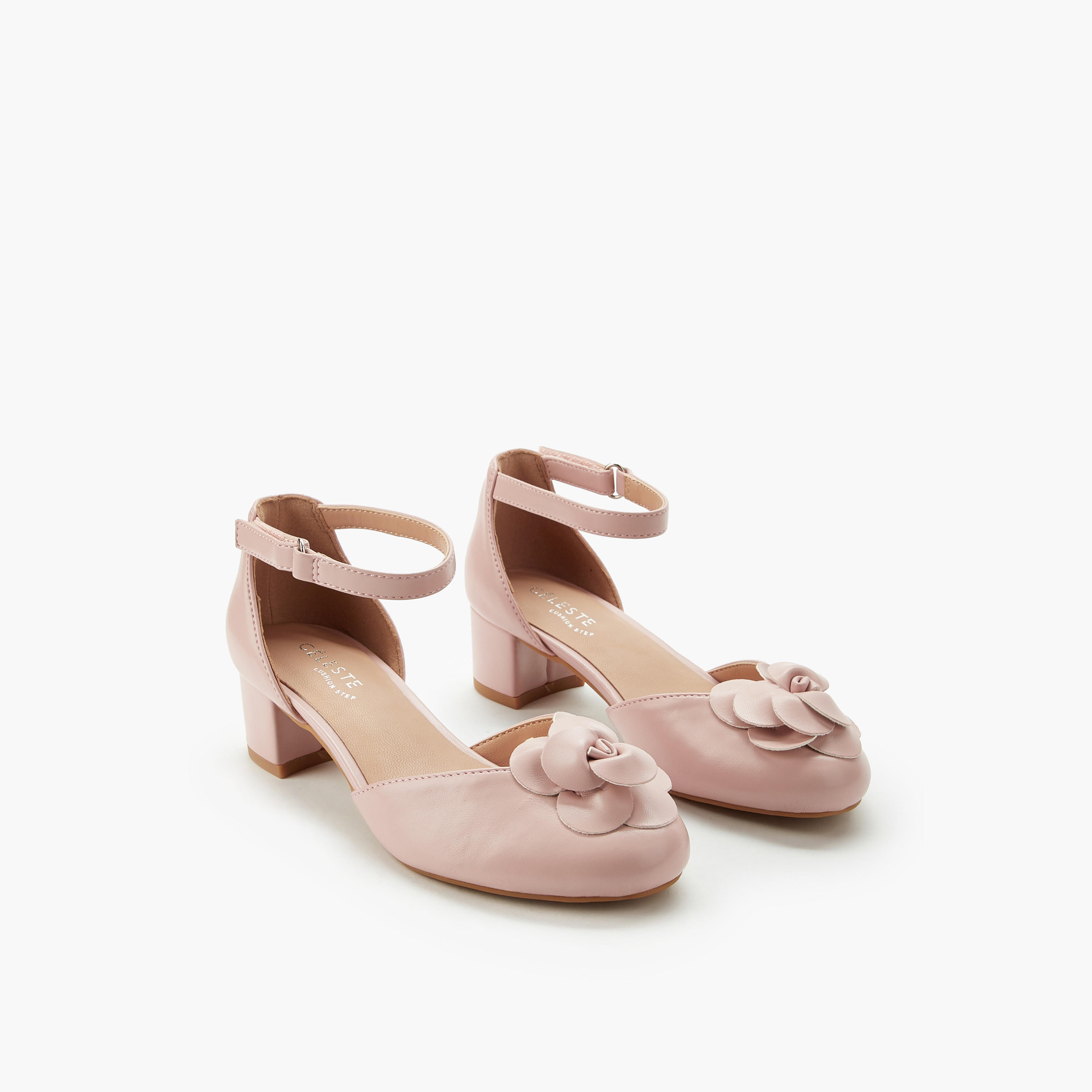 Celeste Girls Block Heel Sandals-girls-shoes-sandals-image-1