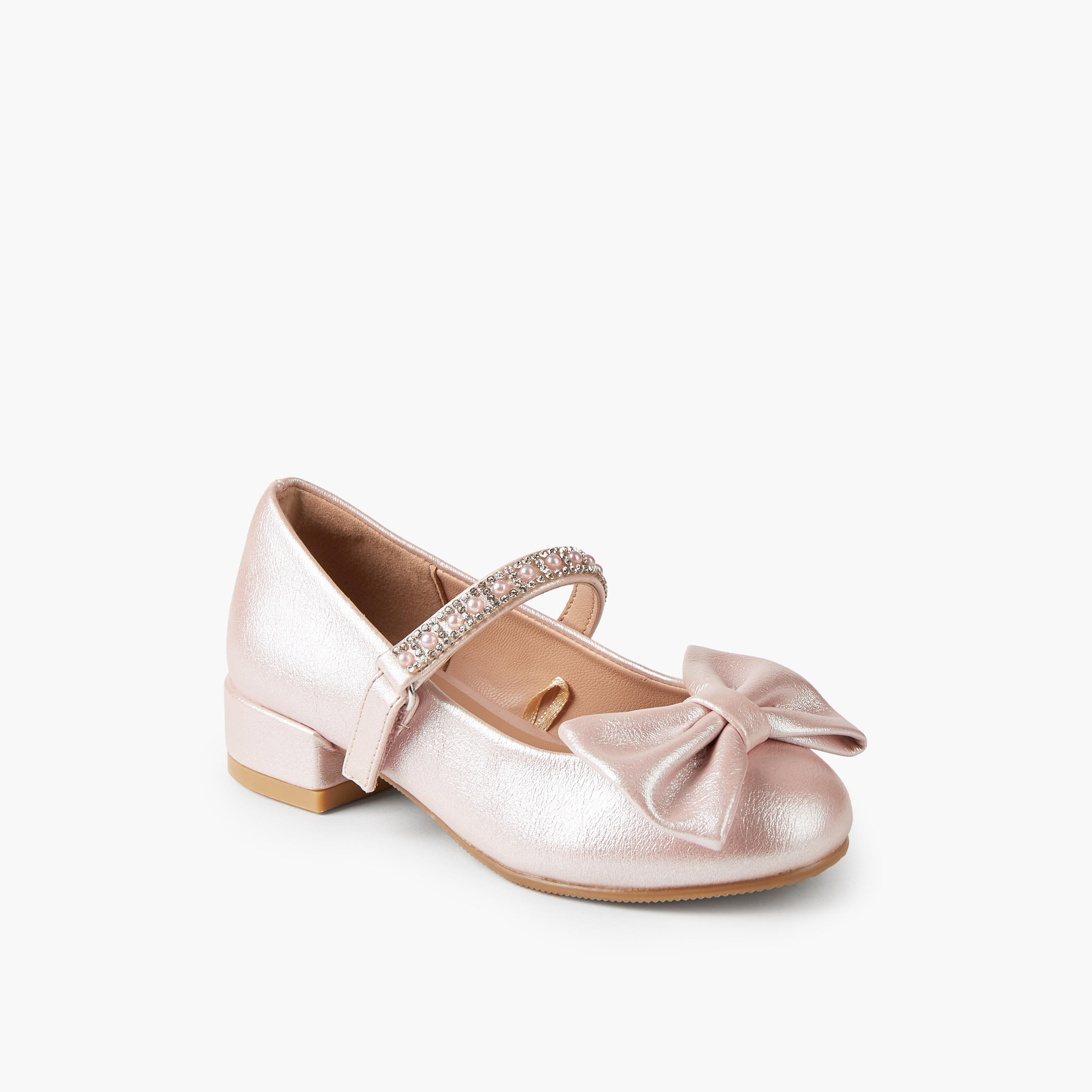 Celeste Girls Bow Embellished Mary Jane Shoes-girls-shoes-maryjanes-image-2