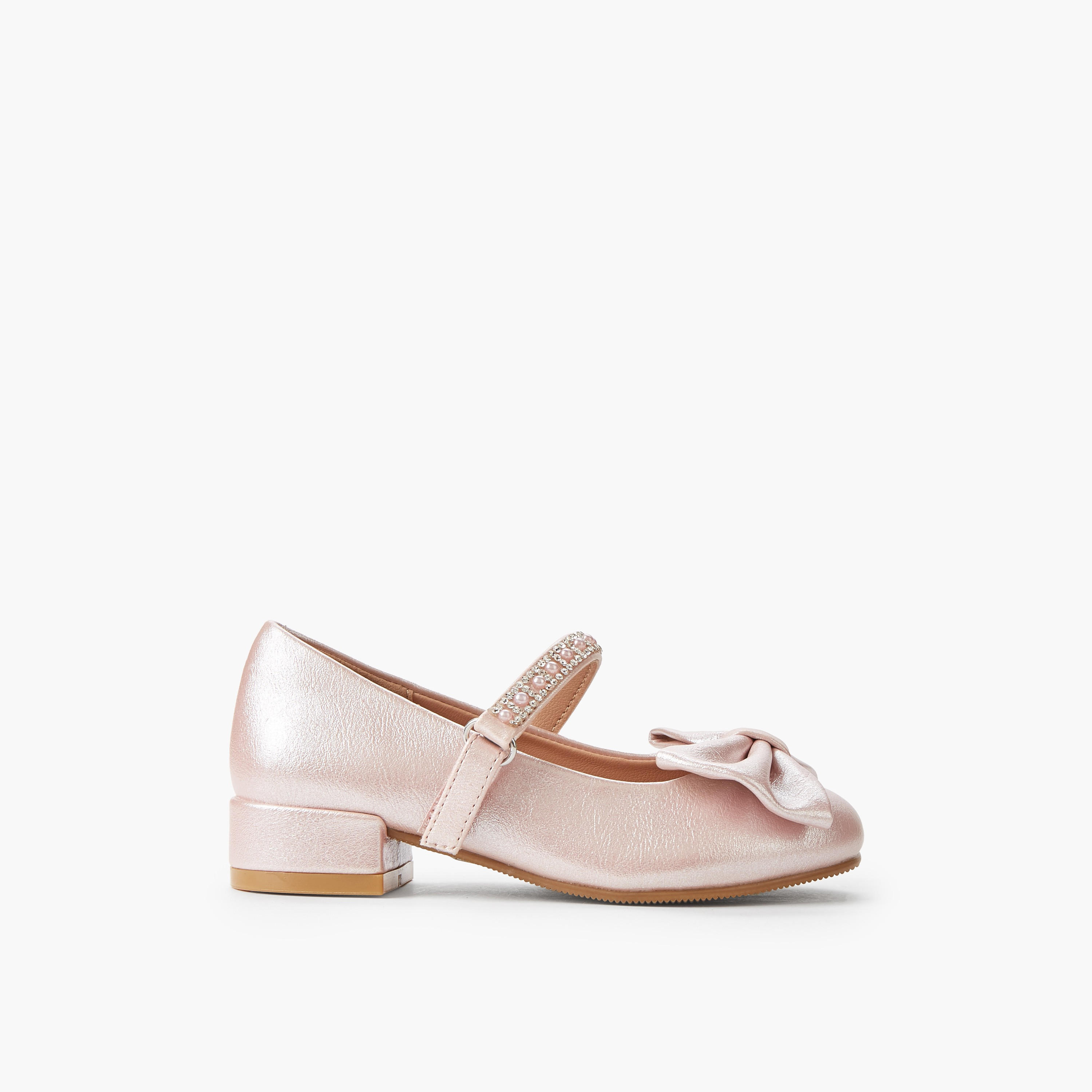 Celeste Girls Bow Embellished Mary Jane Shoes-girls-shoes-maryjanes-image-3