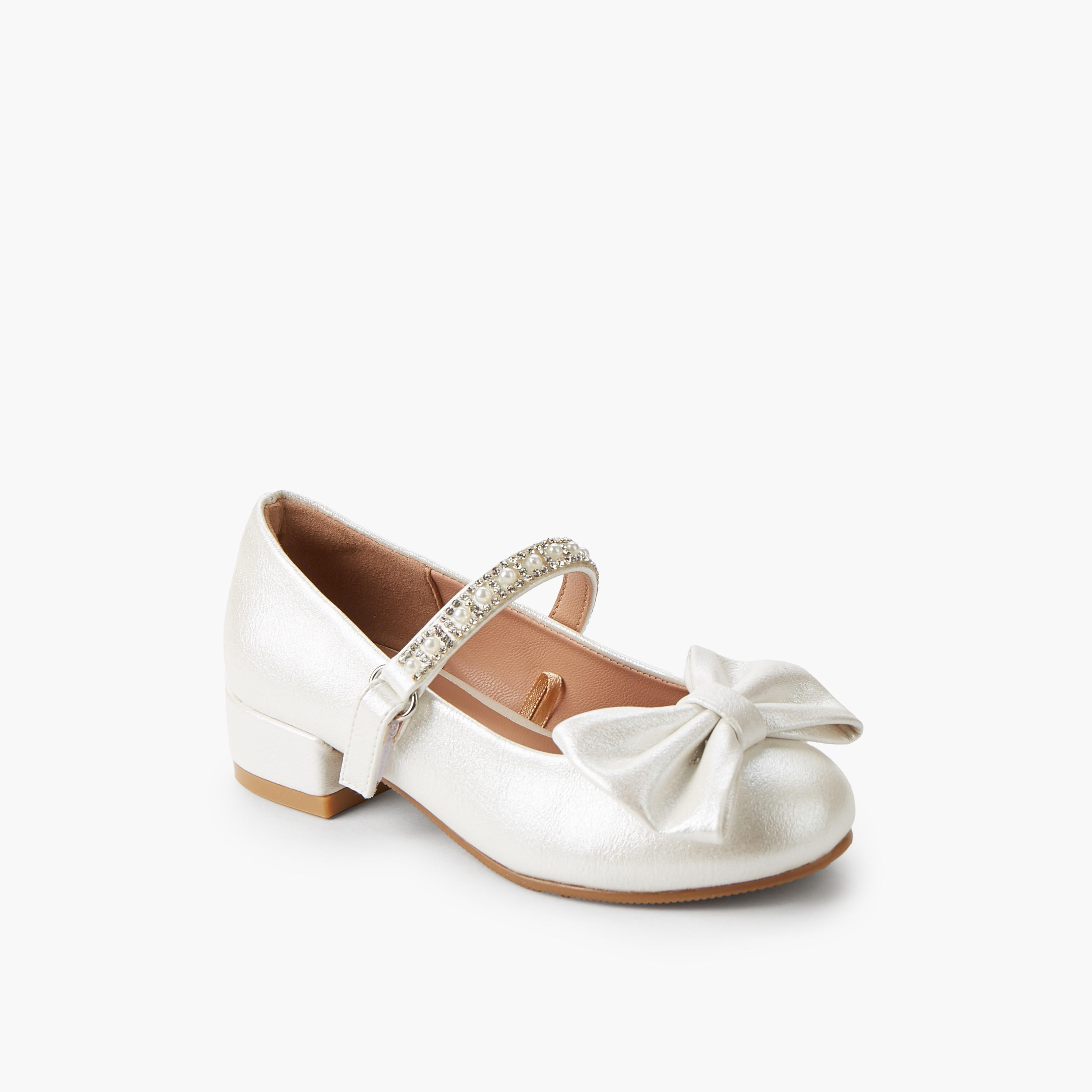 Celeste Girls Bow Embellished Mary Jane Shoes-girls-shoes-maryjanes-image-2