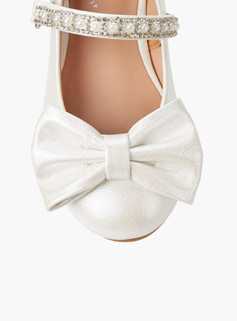 Celeste Girls Bow Embellished Mary Jane Shoes-girls-shoes-maryjanes-image-5